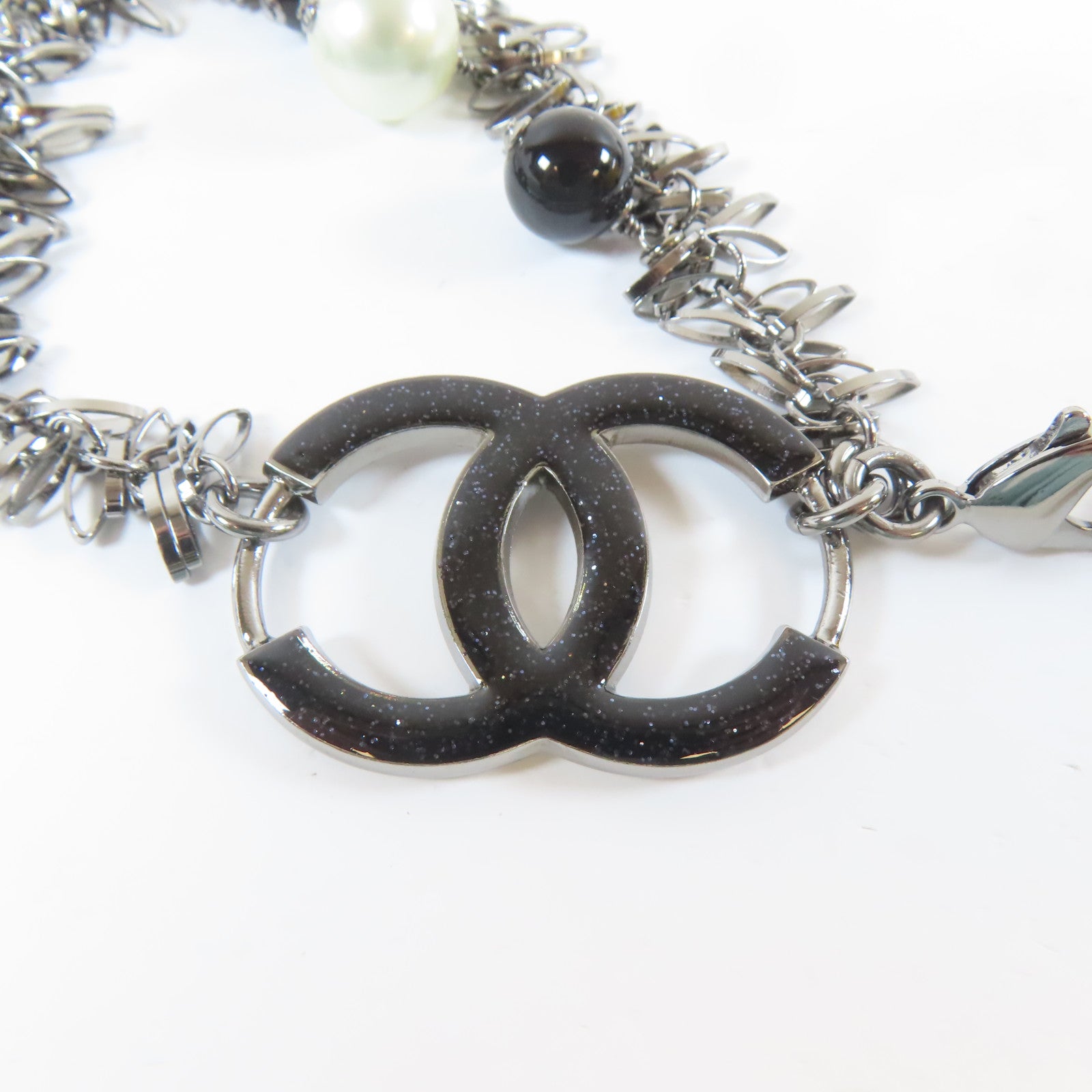 CHANEL 【激減優惠】金屬Chain Belt腰帶黑色/銀色