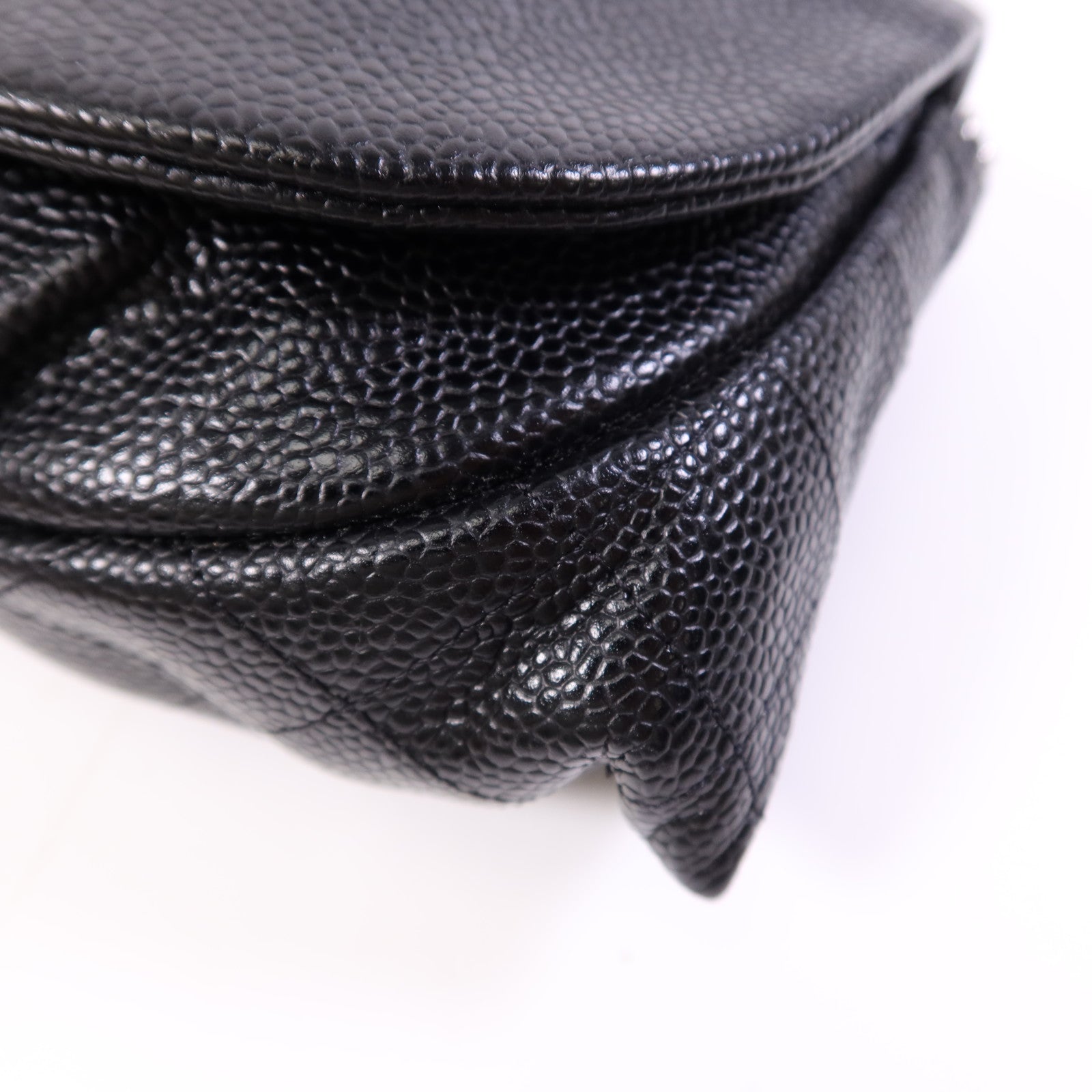 CHANEL 牛皮皮革Chain Shoulder Bag銀扣鏈帶肩背袋