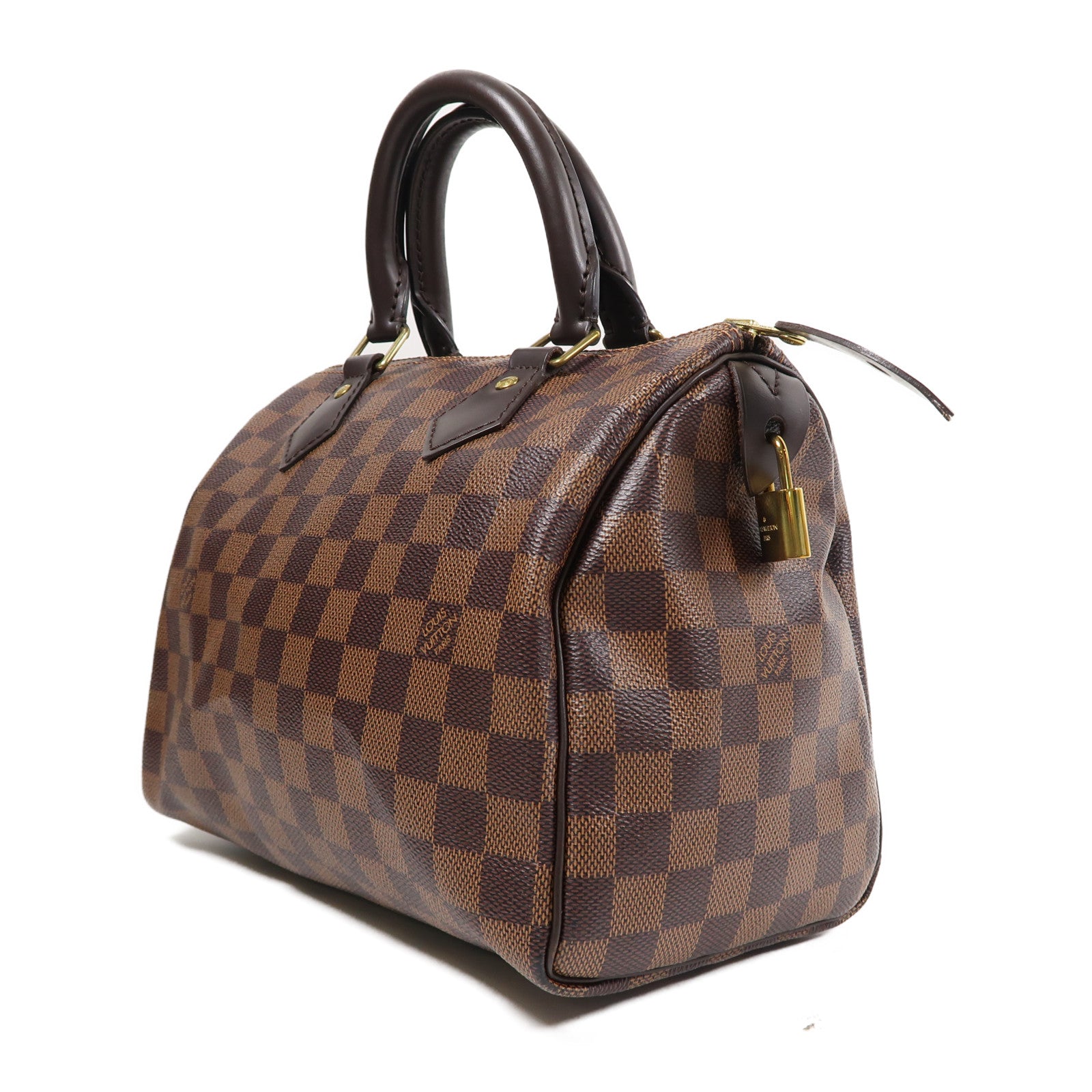 LOUIS VUITTON 【激減優惠】Damier Speedy 25金扣手挽袋啡色