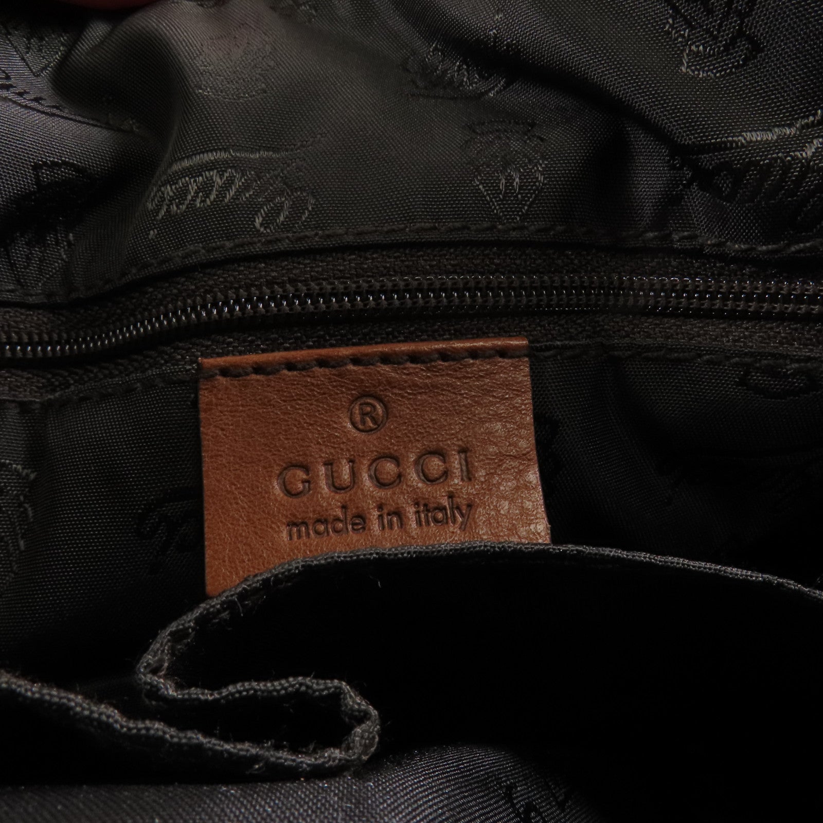 GUCCI 塗層帆布Boston Bag金扣波士頓包