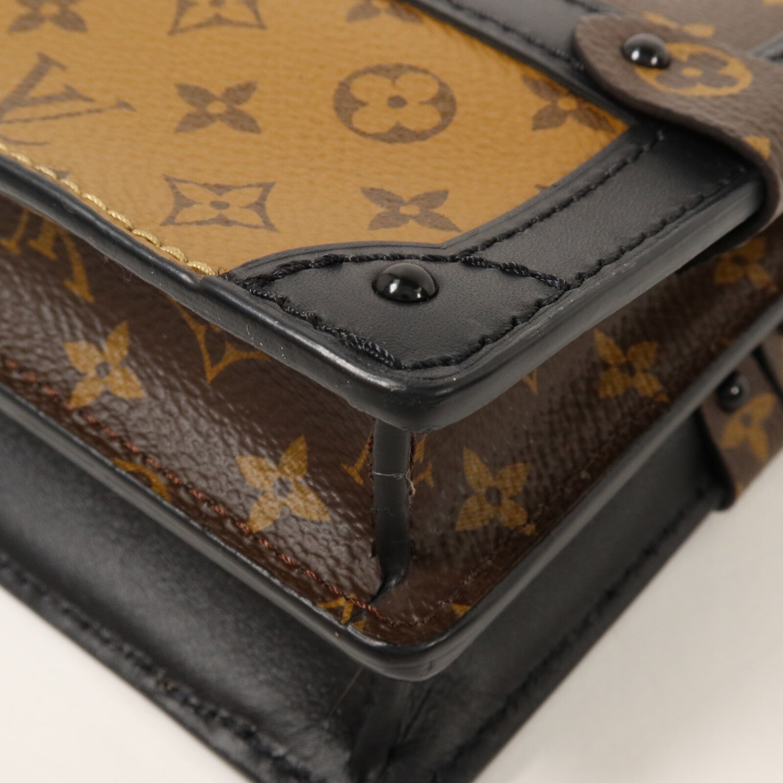 LOUIS VUITTON Monogram Reverse Trunk Clutch鏈帶肩背袋