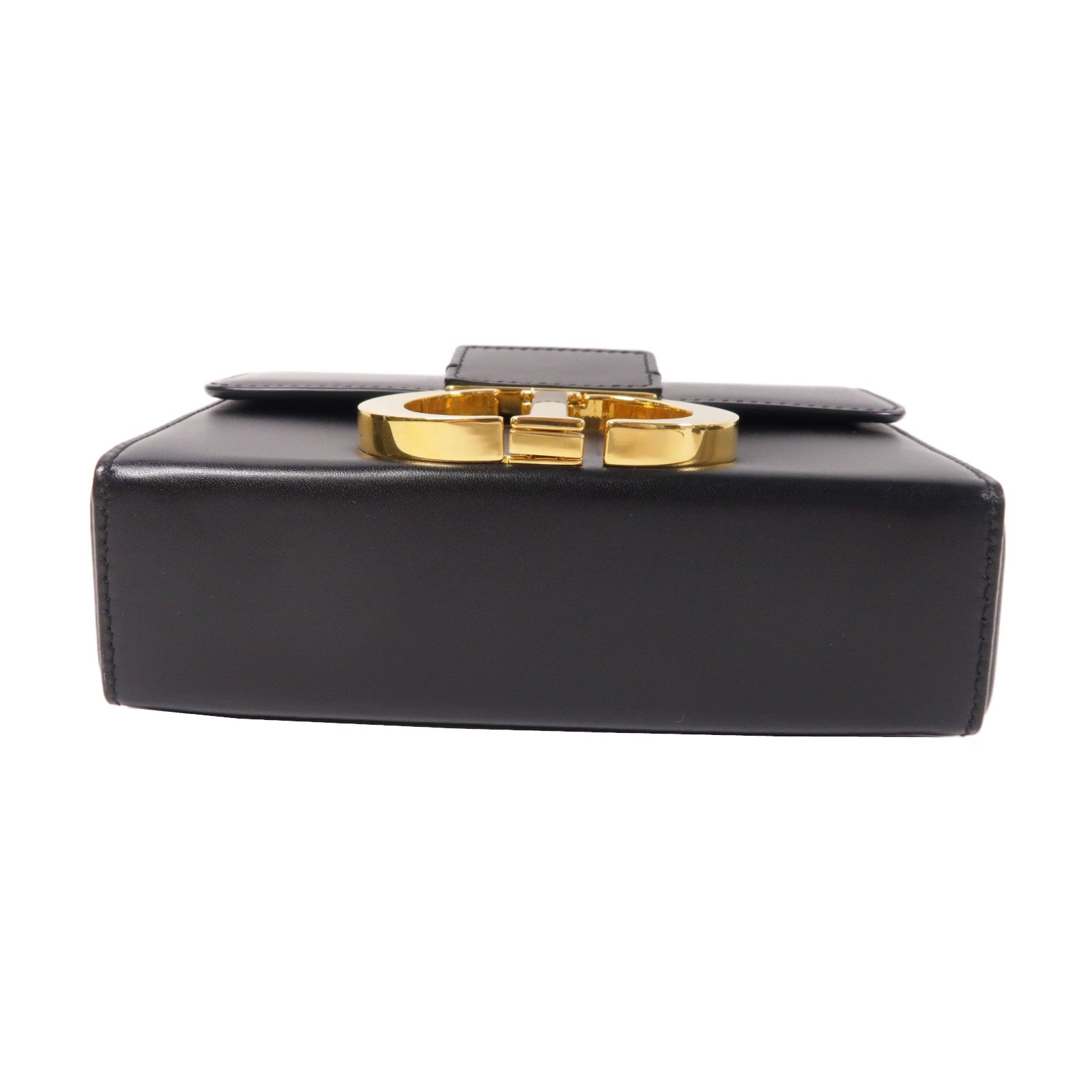 Dior 牛皮皮革30 Montaigne金扣肩背袋黑色