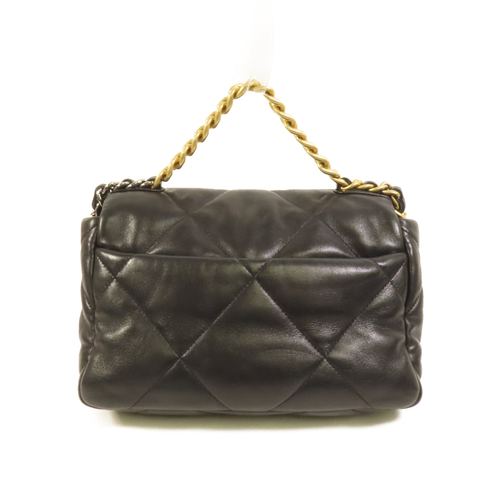 CHANEL 羊皮皮革Chanel 19 Small金扣鏈帶肩背袋