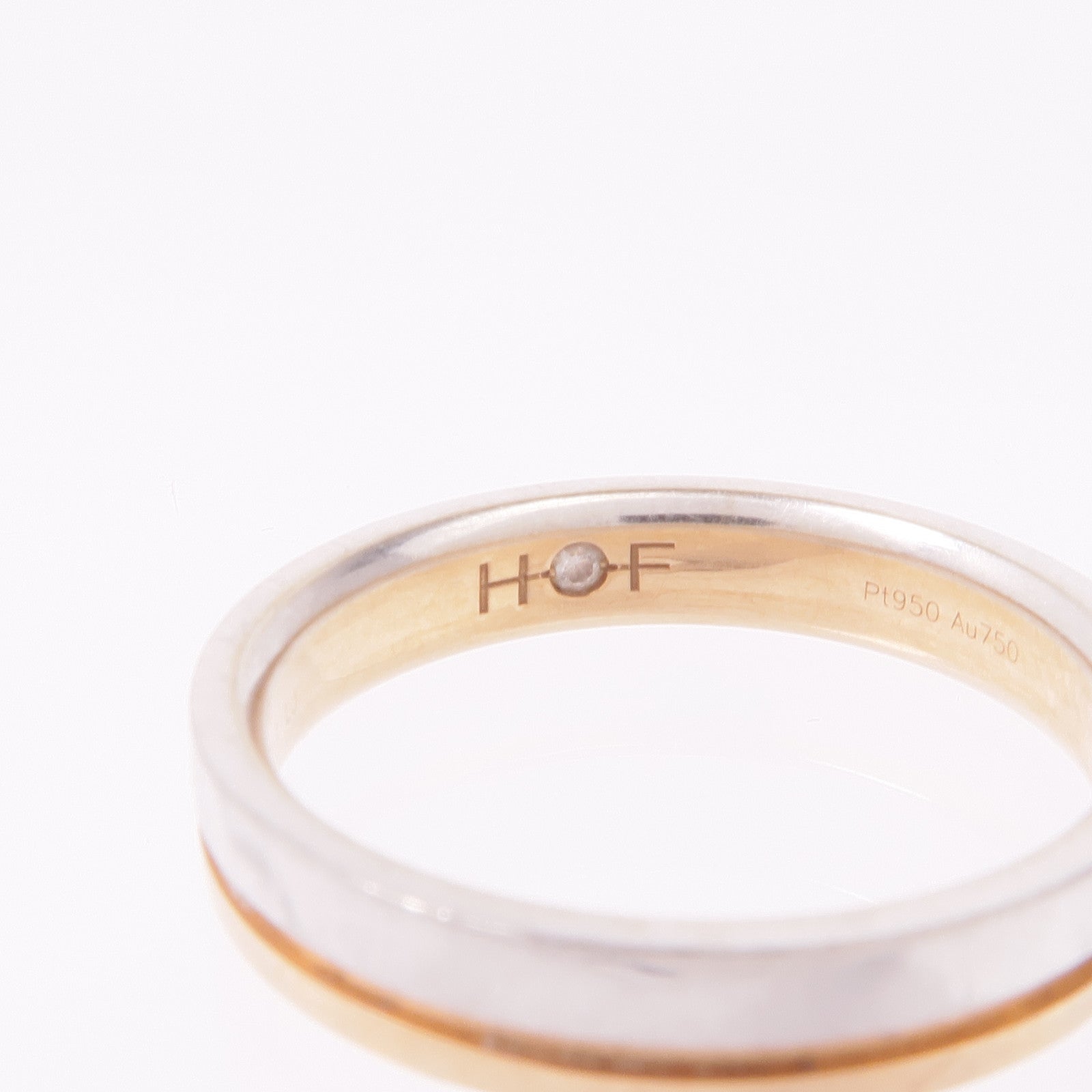 JEWELRY 18K玫瑰金/PT950鉑金Diamond Ring鑽石戒指US#6