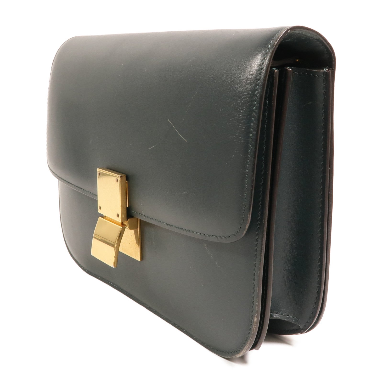 CELINE 牛皮皮革Classic Box金扣肩背袋