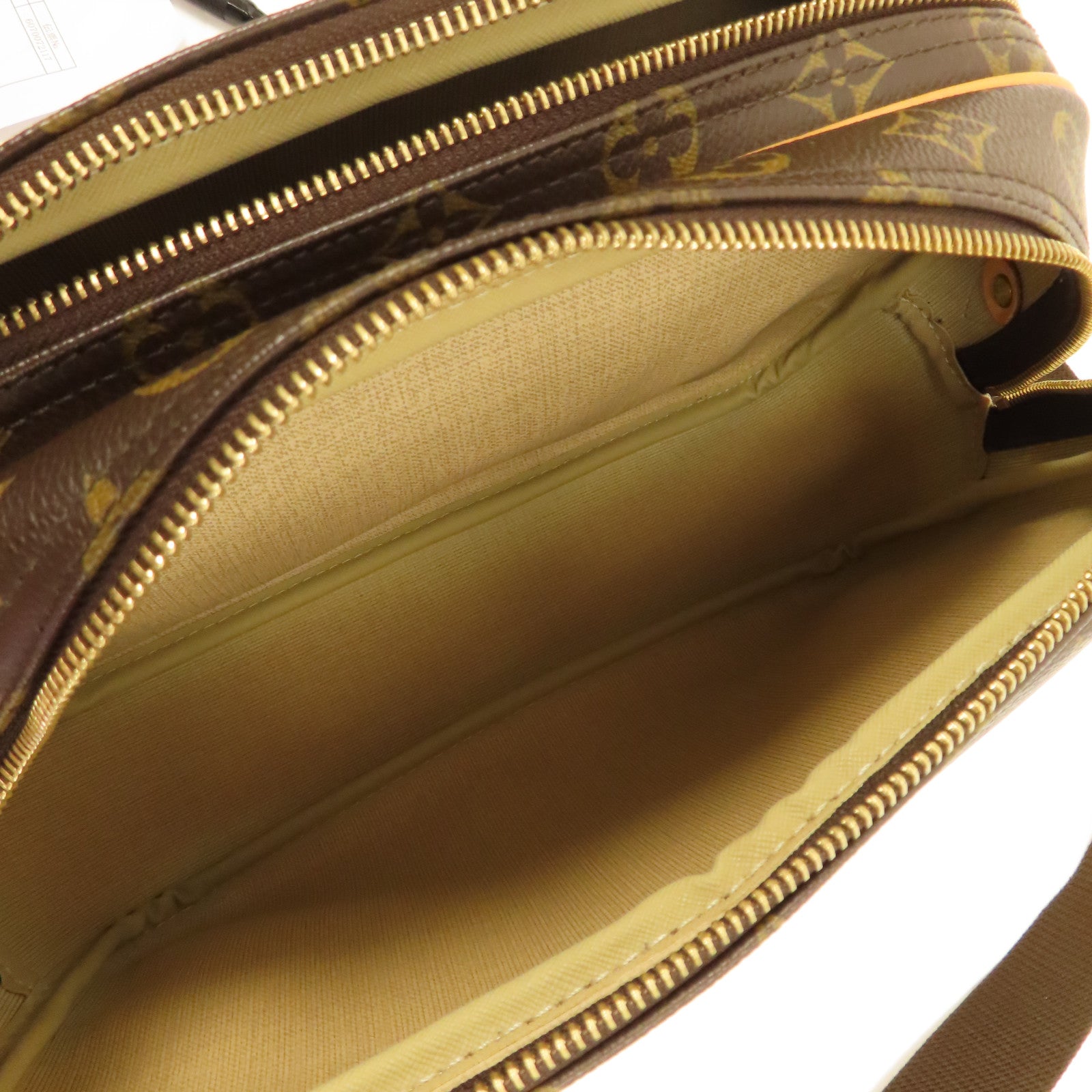 LOUIS VUITTON Monogram Reporter PM金扣肩背袋啡色