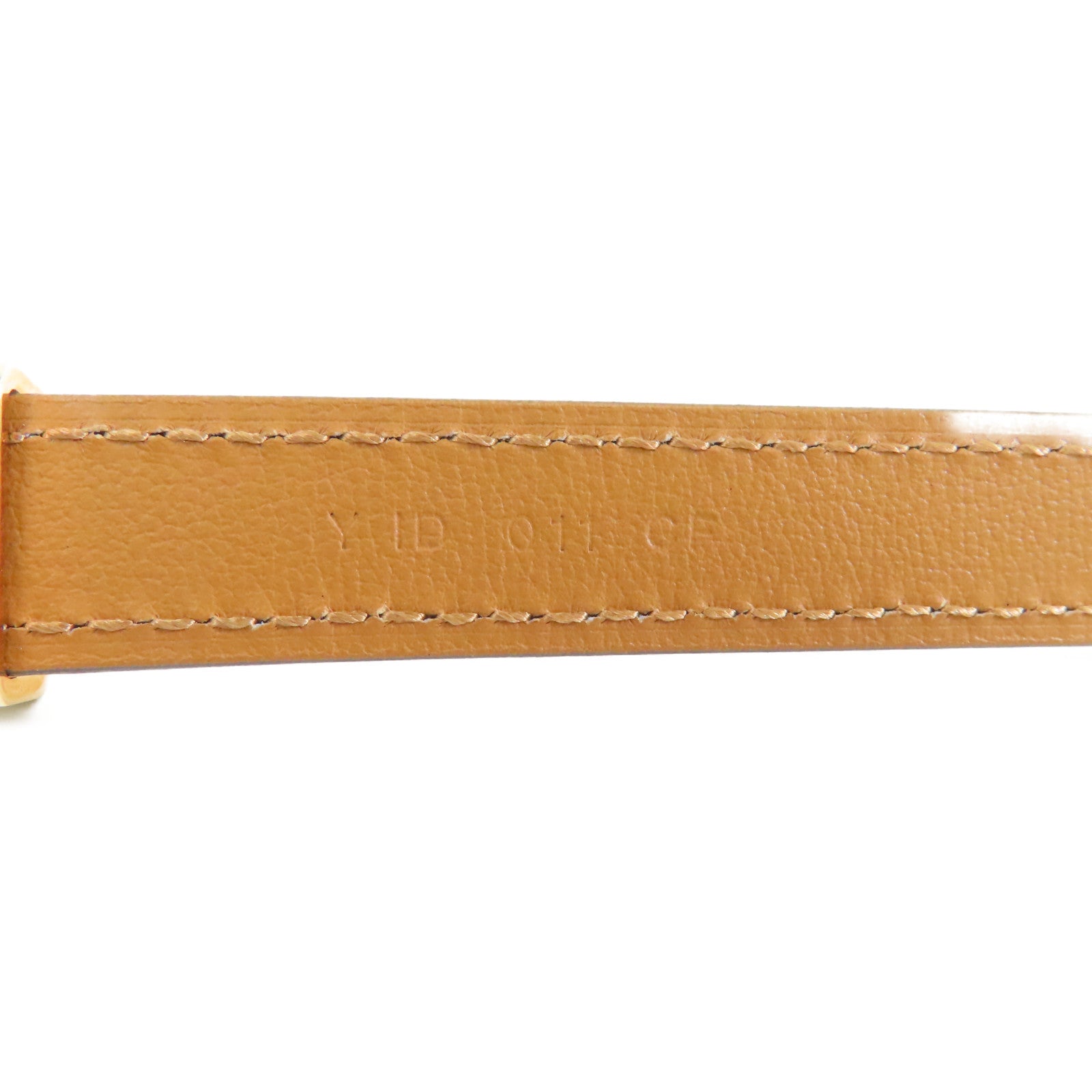HERMES 【激減優惠】Epsom皮革Pop H Belt金扣皮帶10 Craie鉛筆白
