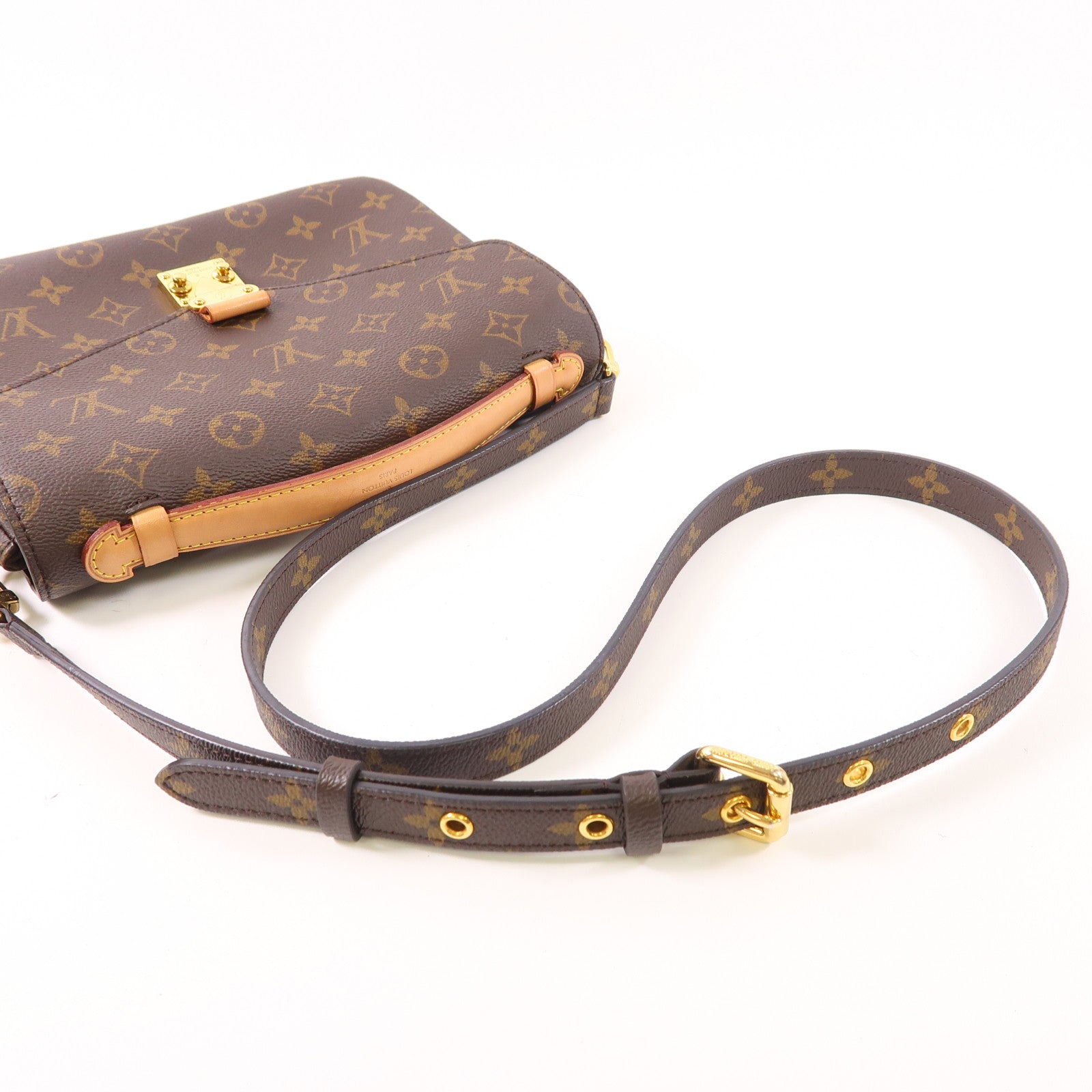 LOUIS VUITTON Monogram Pochette Metis MM金扣手挽肩背兩用袋
