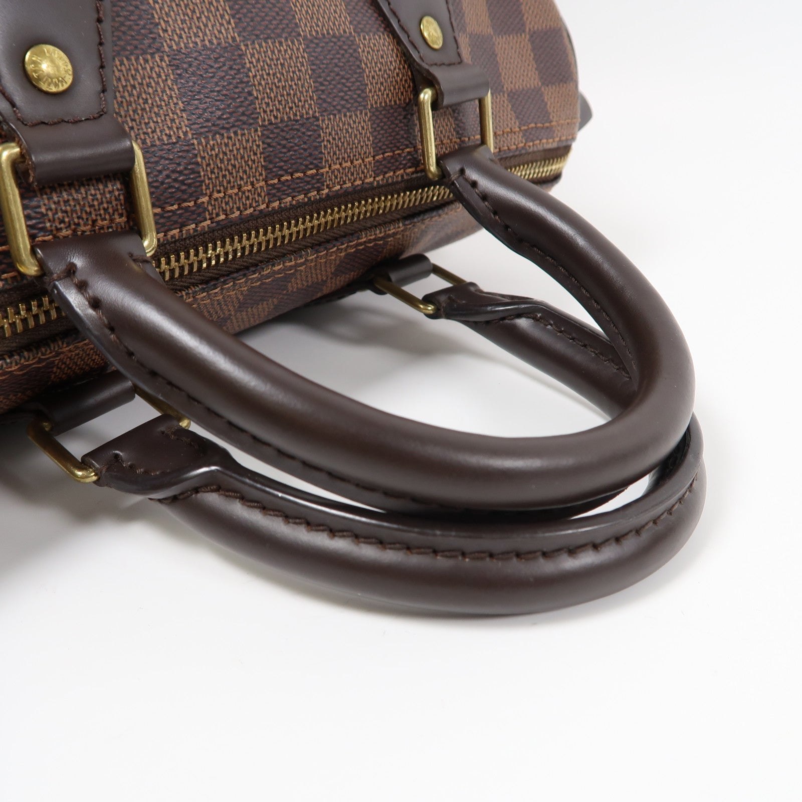 LOUIS VUITTON 【激減優惠】Damier Speedy 25金扣手挽袋啡色