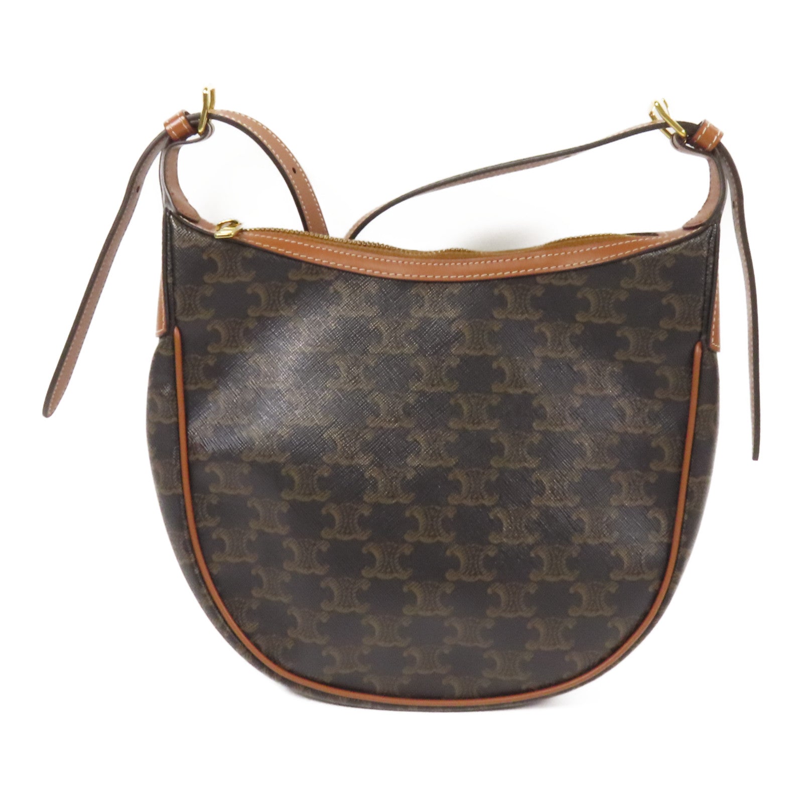 CELINE 塗層帆布Heloise Hobo金扣肩背袋