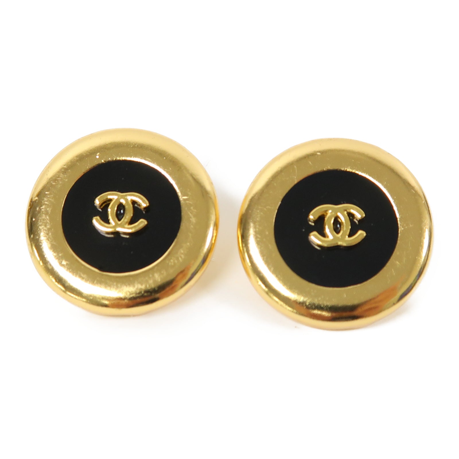 CHANEL 金屬Earrings耳環金色/黑色