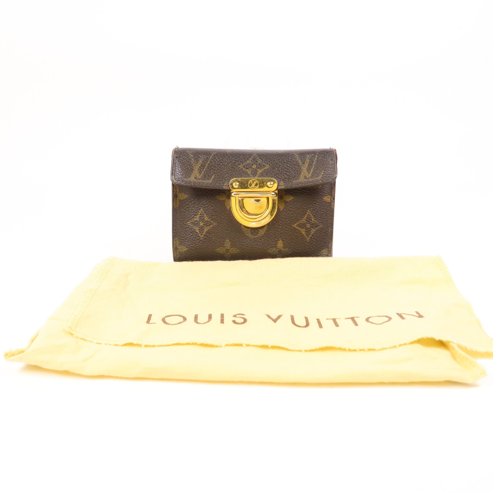 LOUIS VUITTON LV GHW Tri-fold Long Wallet Monogram M60003 Brown