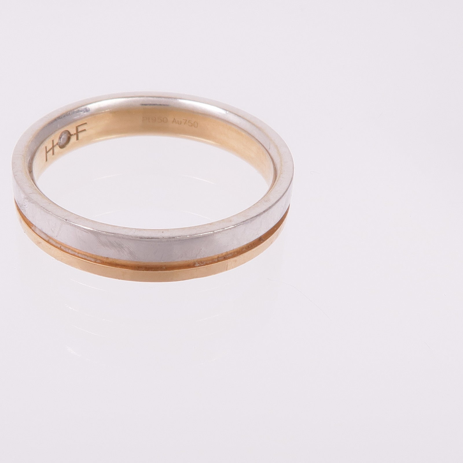 JEWELRY 18K玫瑰金/PT950鉑金Diamond Ring鑽石戒指US#6