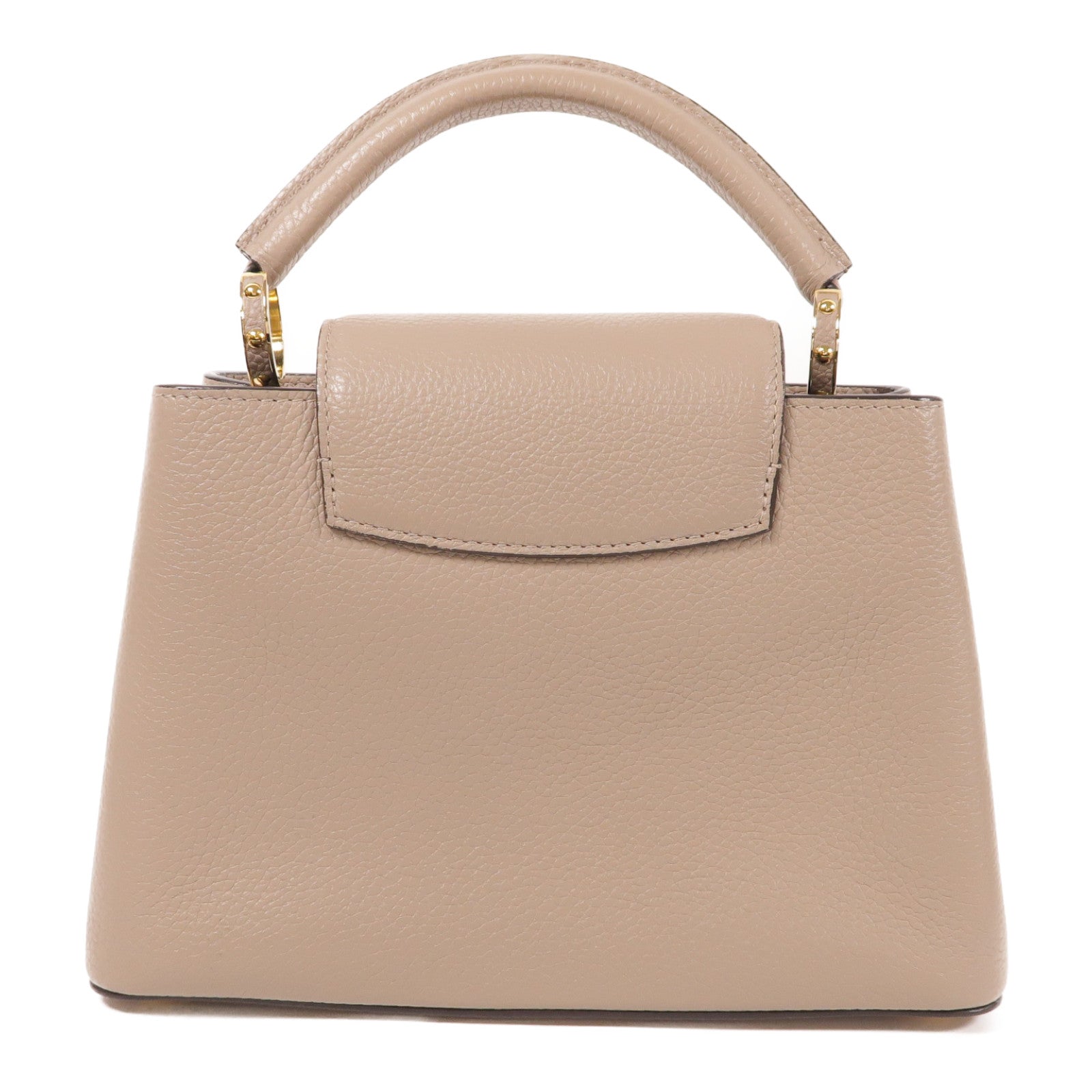 LOUIS VUITTON Taurillon皮革Capucines BB金扣手挽肩背兩用袋