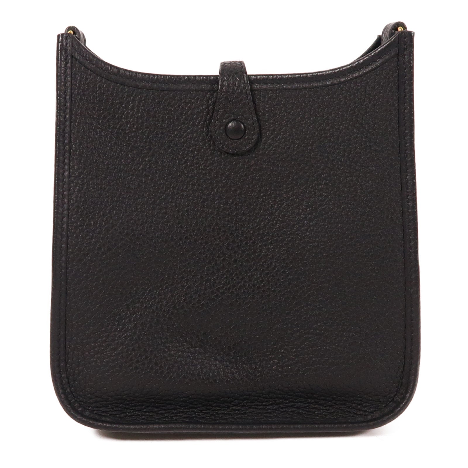 HERMES Clemence皮革Evelyne TPM金扣肩背袋黑色