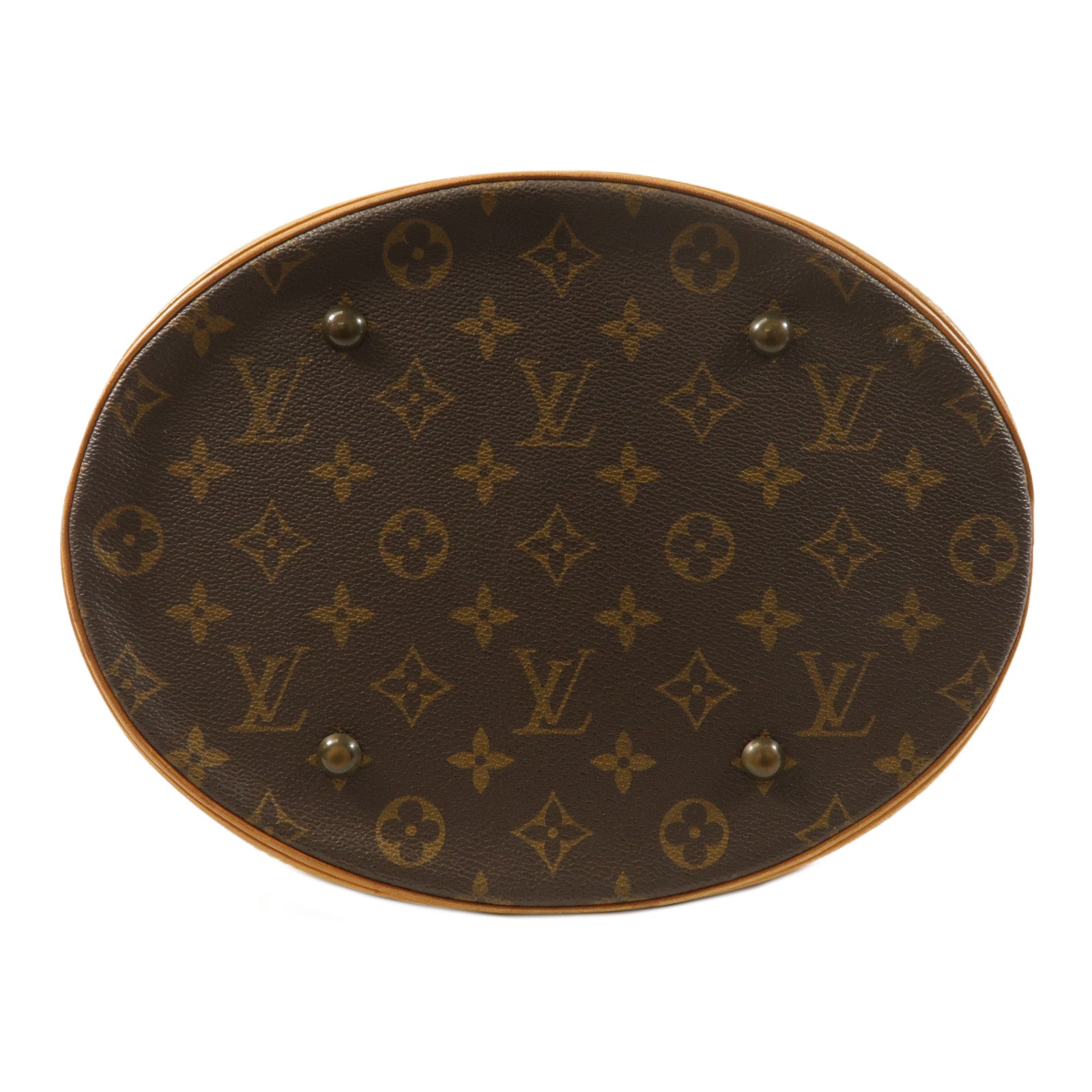 LOUIS VUITTON 【激減優惠】Monogram Bucket GM金扣手挽袋棕色