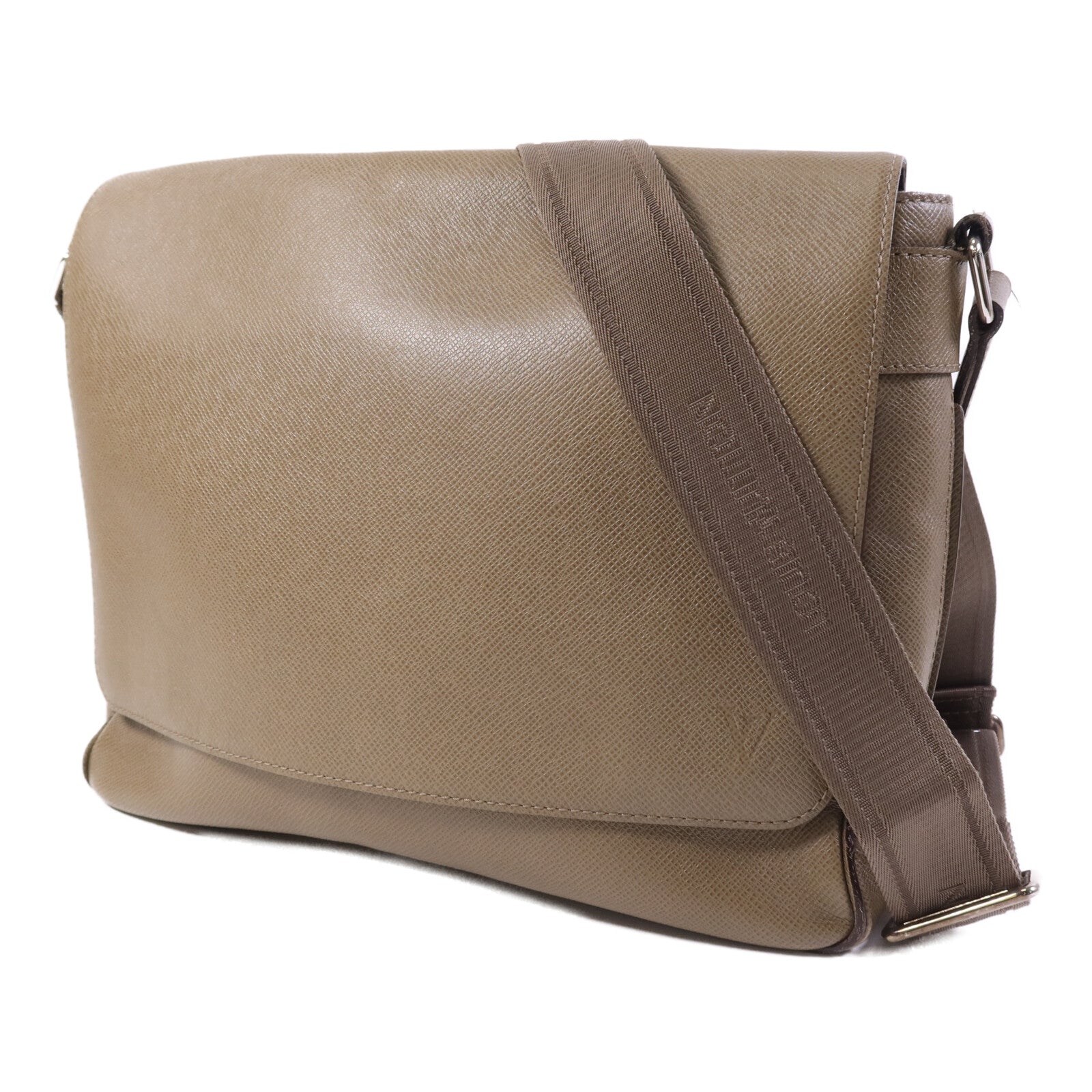 LOUIS VUITTON Taiga Roman MM銀扣肩背袋