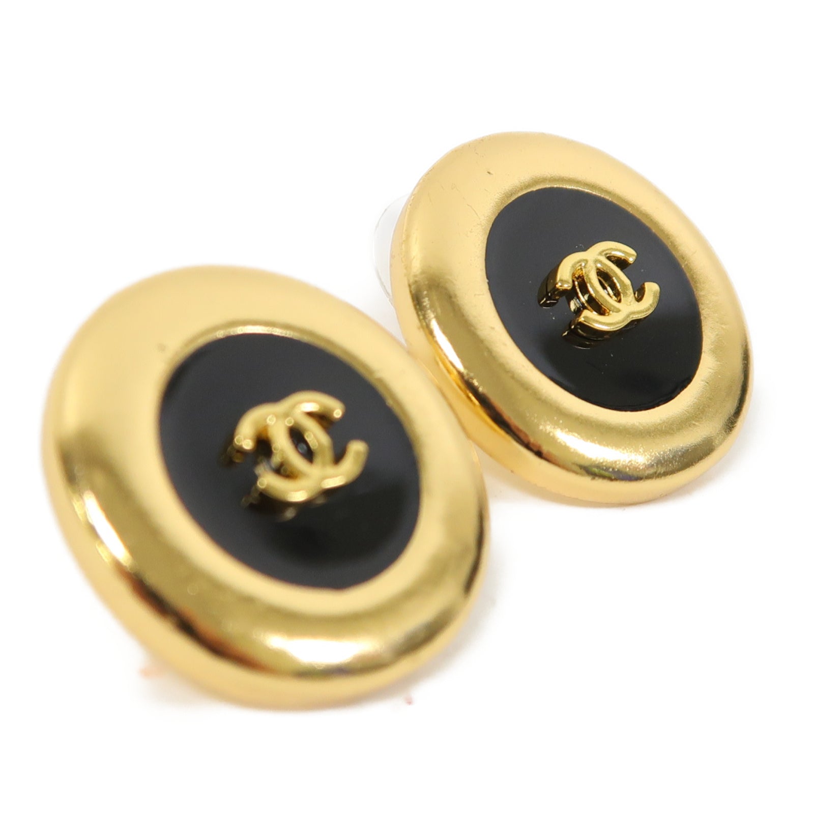 CHANEL 金屬Earrings耳環金色/黑色
