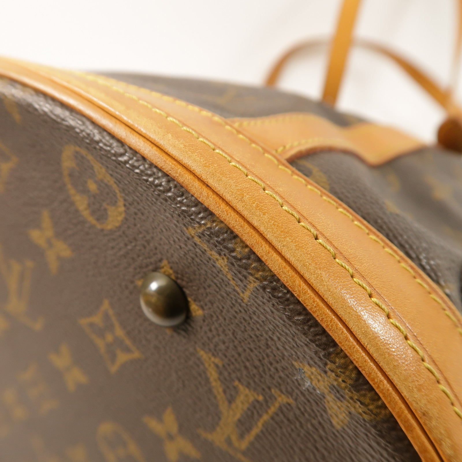 LOUIS VUITTON 【激減優惠】Monogram Bucket GM金扣手挽袋棕色
