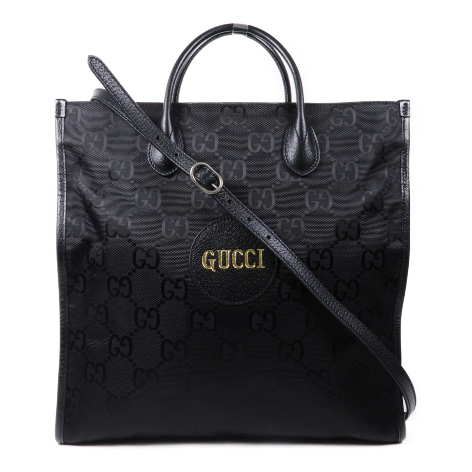 GUCCI 尼龍Off The Grid GG 2 Way Shoulder銀扣手挽肩背兩用袋