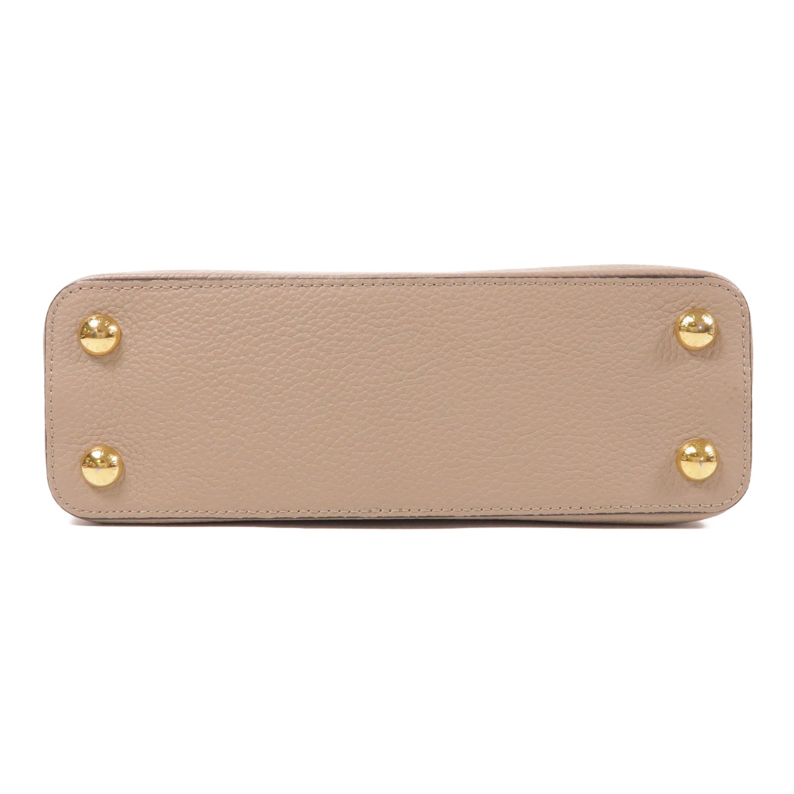 LOUIS VUITTON Taurillon皮革Capucines BB金扣手挽肩背兩用袋