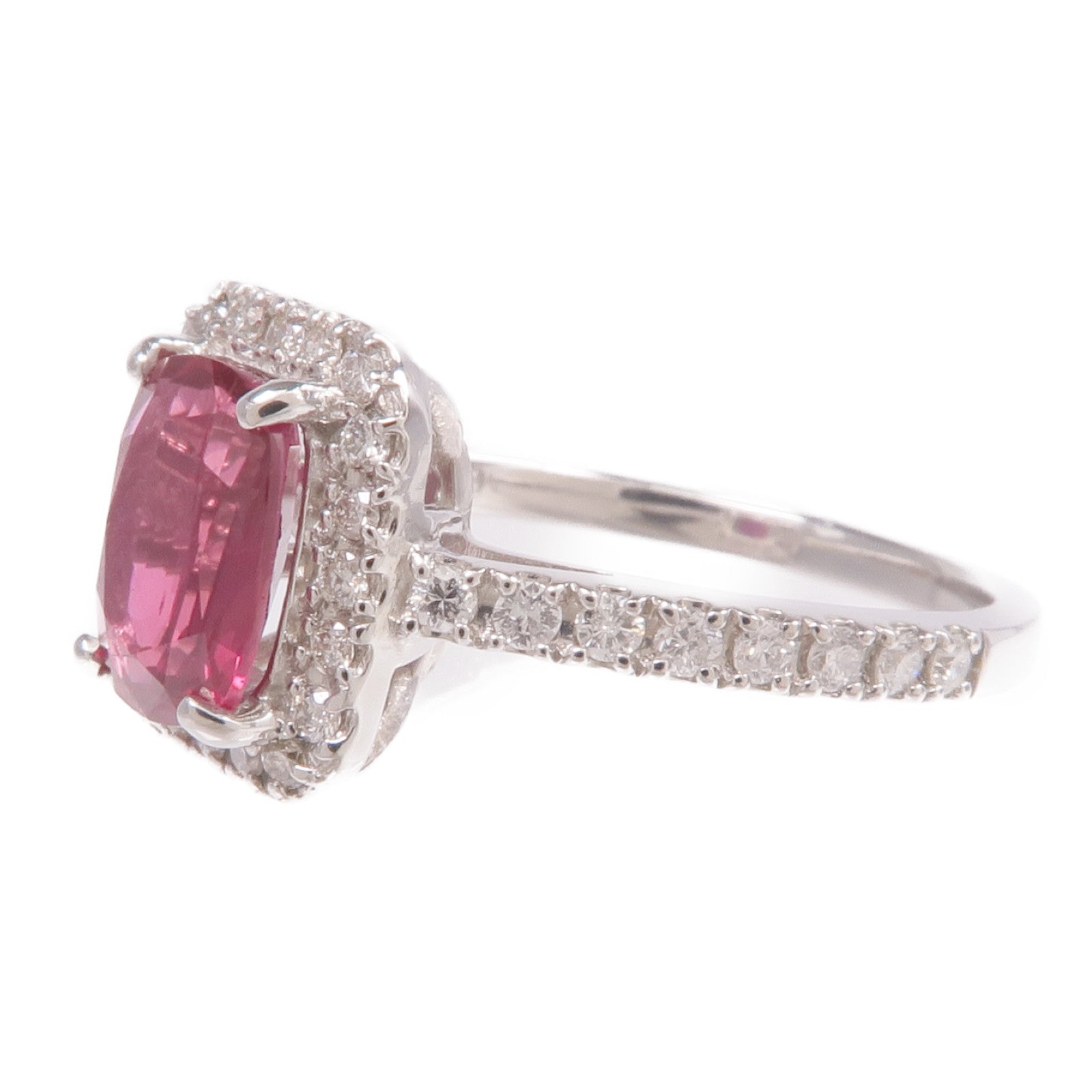 JEWELRY 【激減優惠】PT950鉑金Ruby Diamond Ring紅寶石/鑽石戒指US#5.75