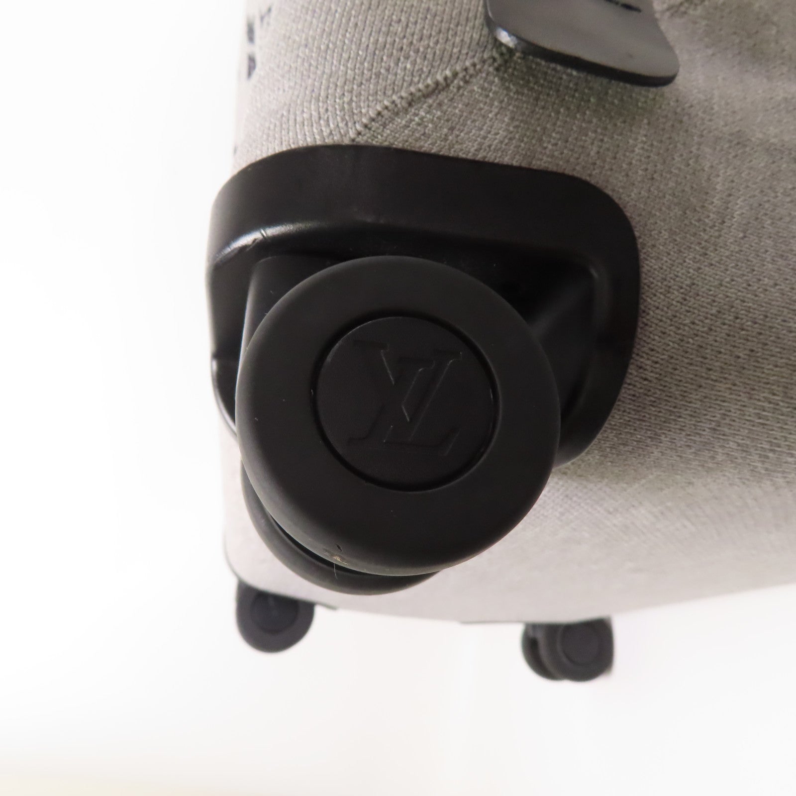 LOUIS VUITTON 針織布料/金屬Soft Horizon 55銀扣行李箱