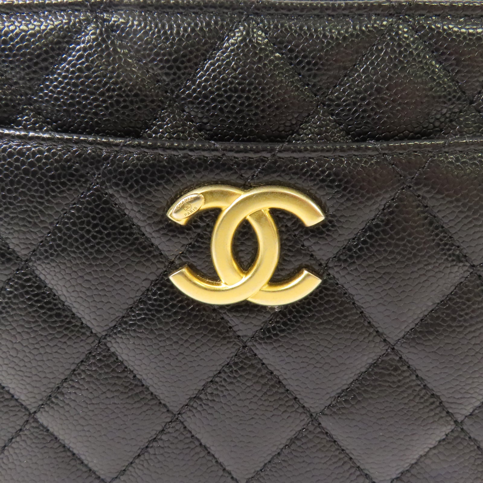 CHANEL 牛皮皮革2 Way Shoulder金扣手挽肩背兩用袋