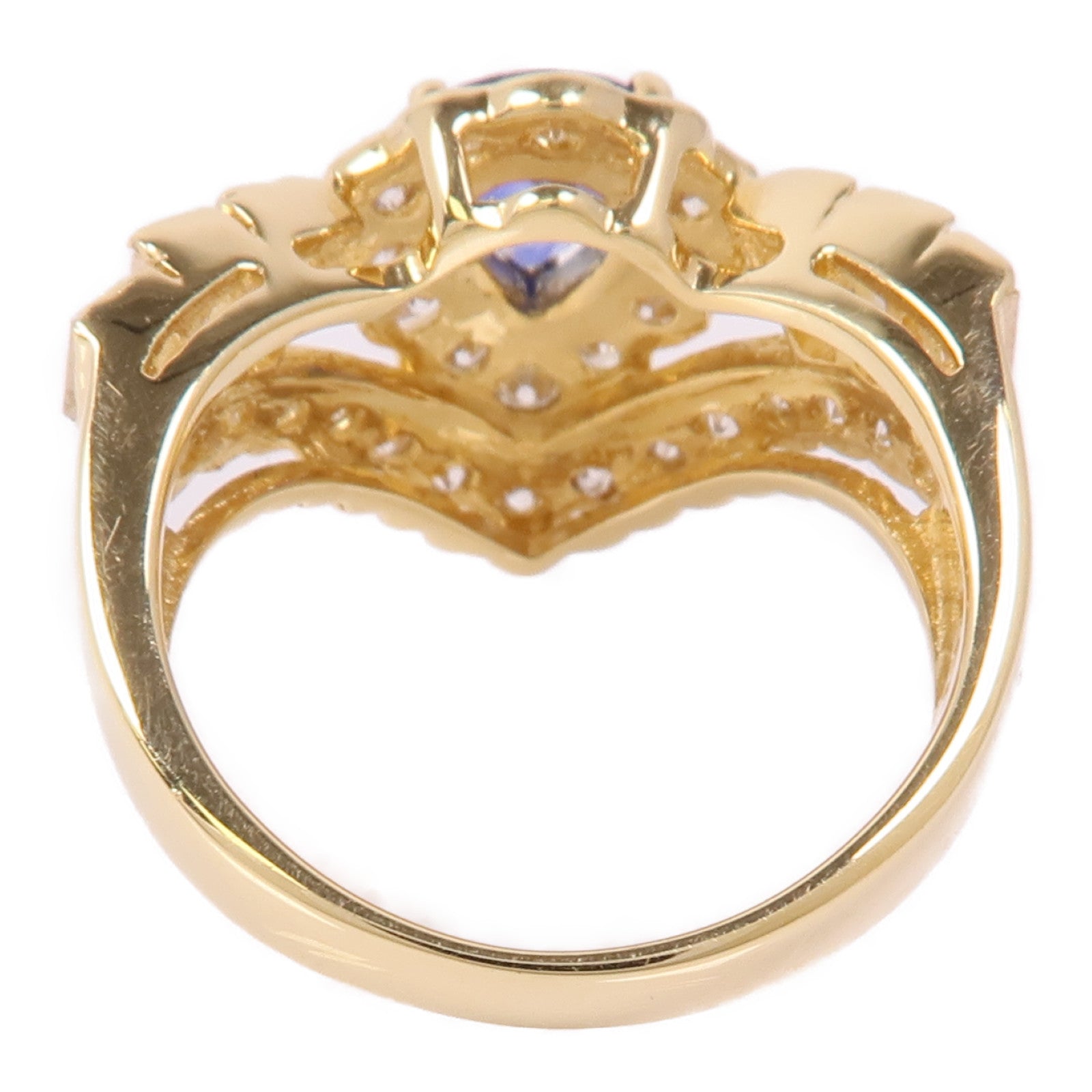 JEWELRY 18K黃金Sapphire/Diamond Ring藍寶石/鑽石戒指US#5.5