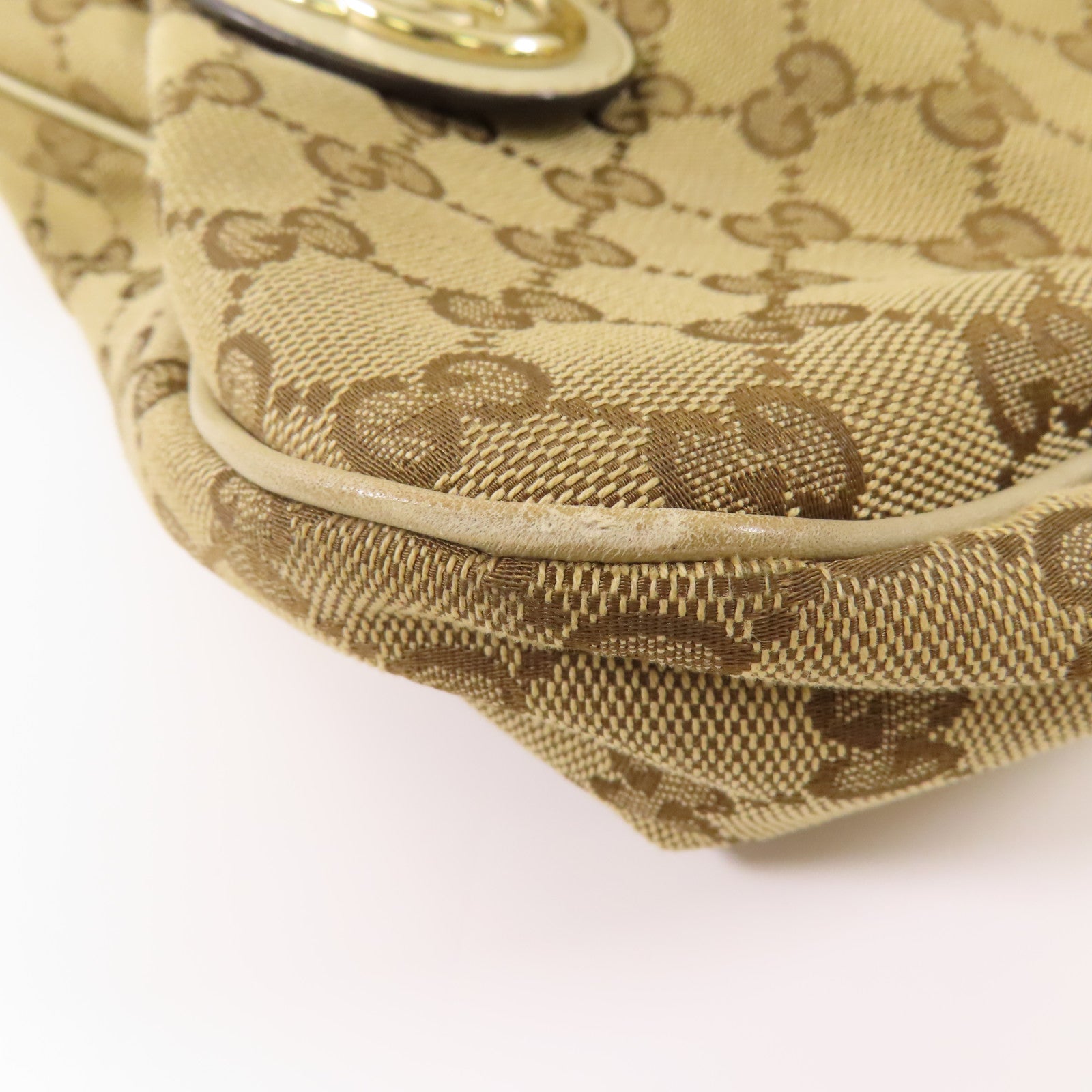 GUCCI 帆布Tote Bag金扣手挽袋