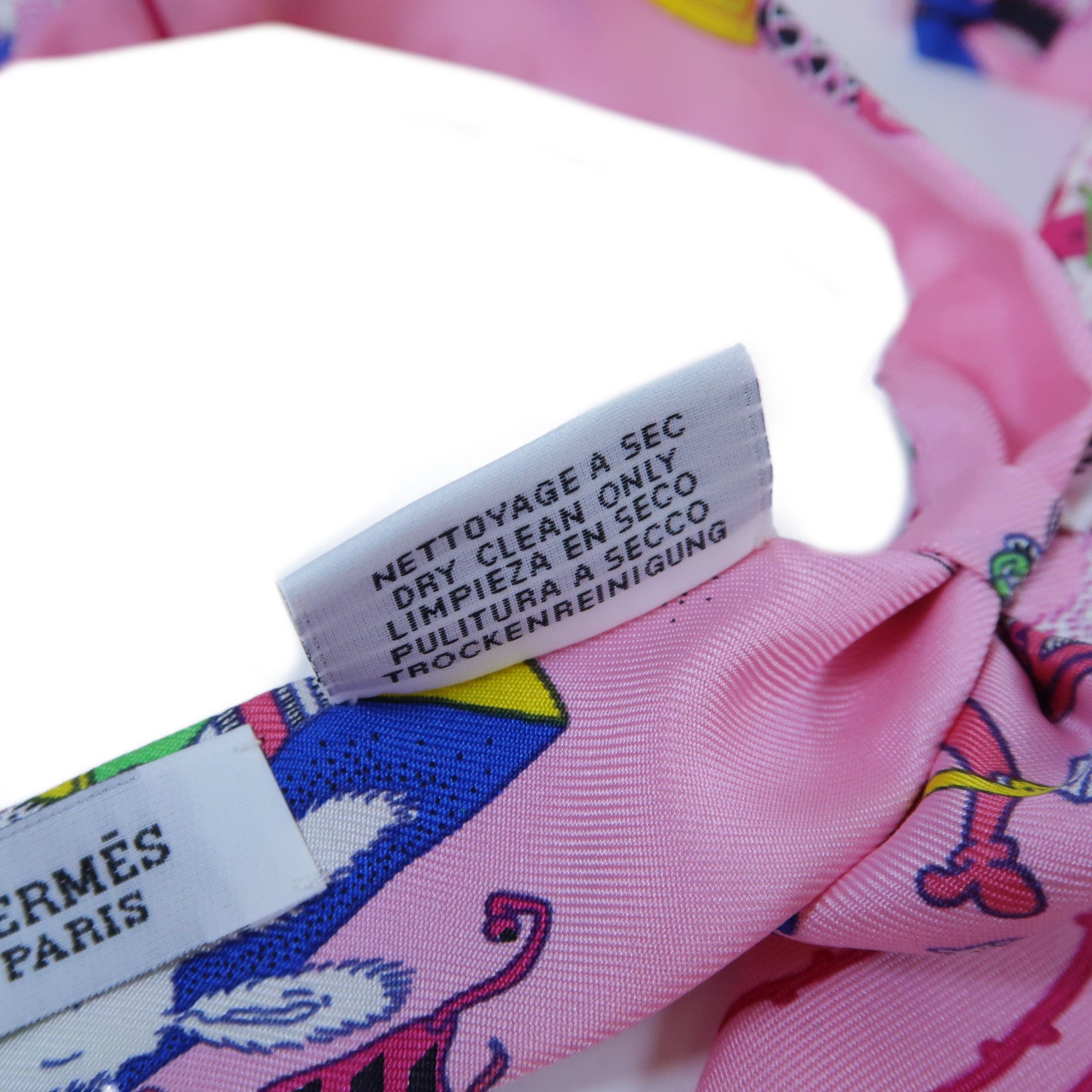 HERMES 【激減優惠】絲質Mini Ribbow Bow領帶粉紅色