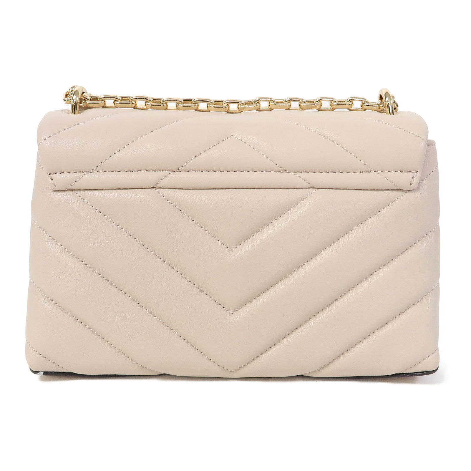 Michael Kors 斜紋羊皮皮革Chain Shoulder金扣鏈帶肩背袋粉紅色