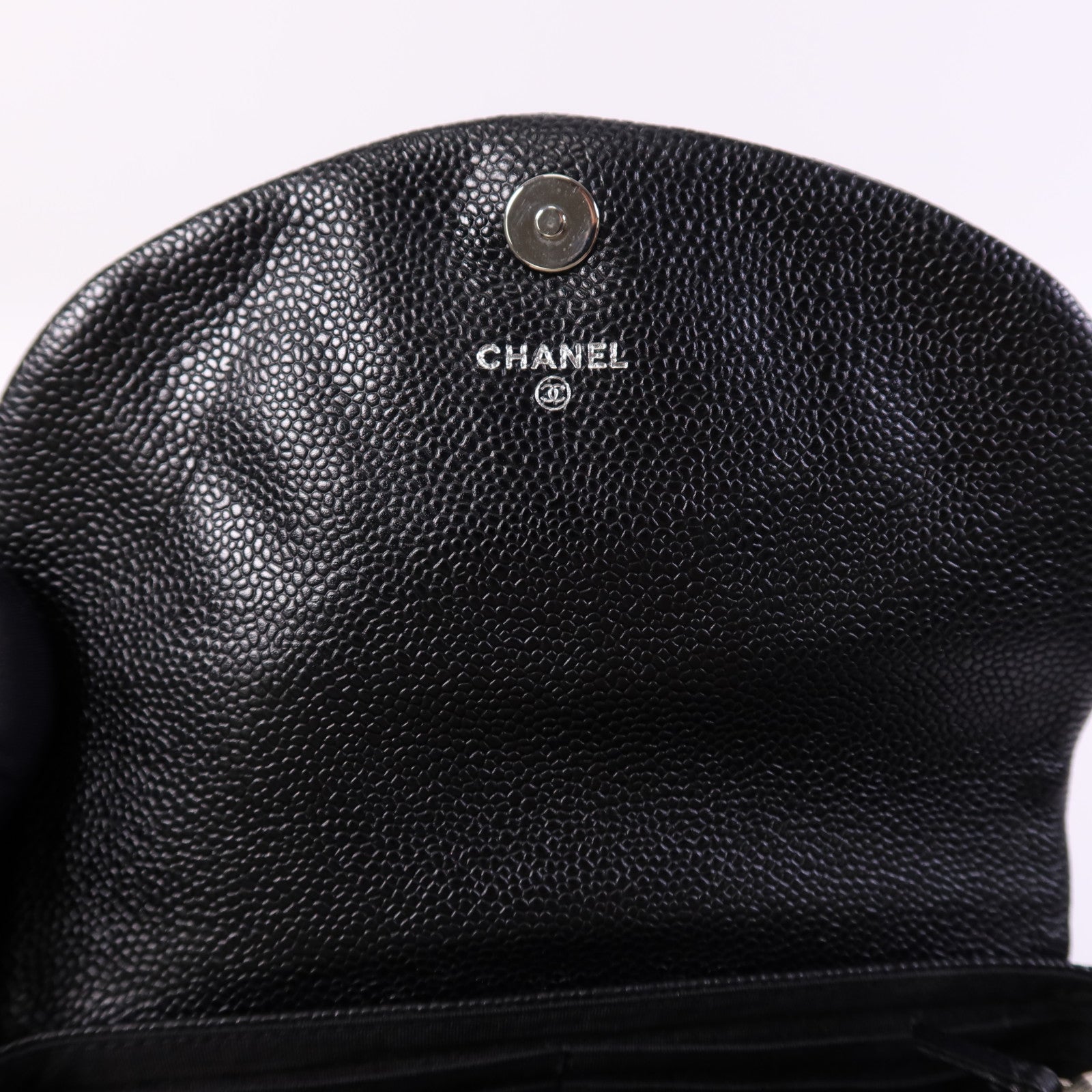 CHANEL 牛皮皮革Chain Shoulder Bag銀扣鏈帶肩背袋