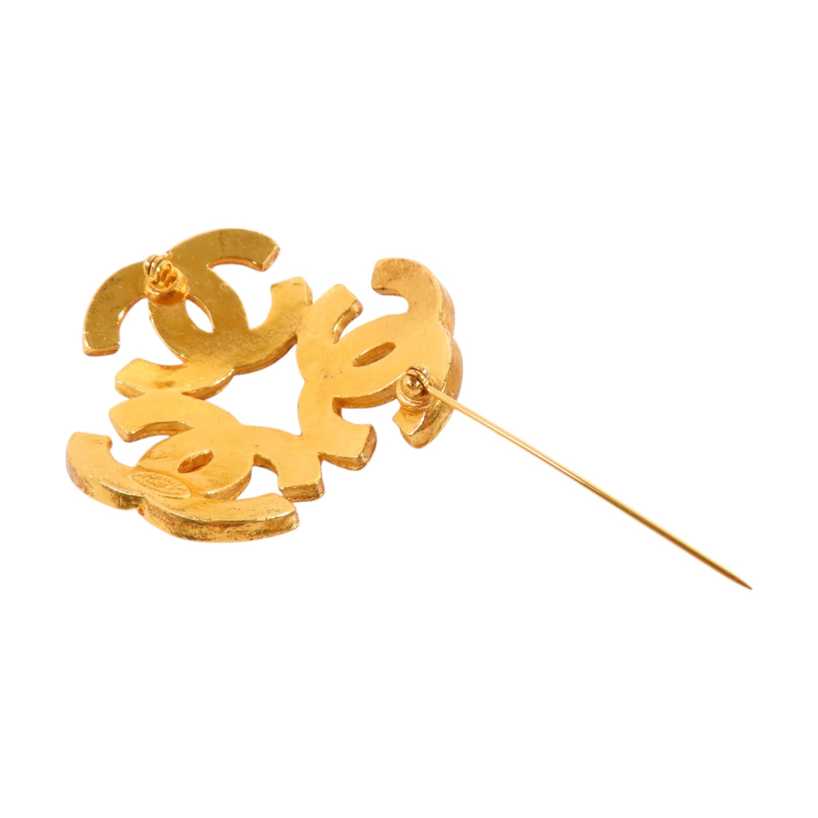 CHANEL 金屬CC Brooch金扣胸針