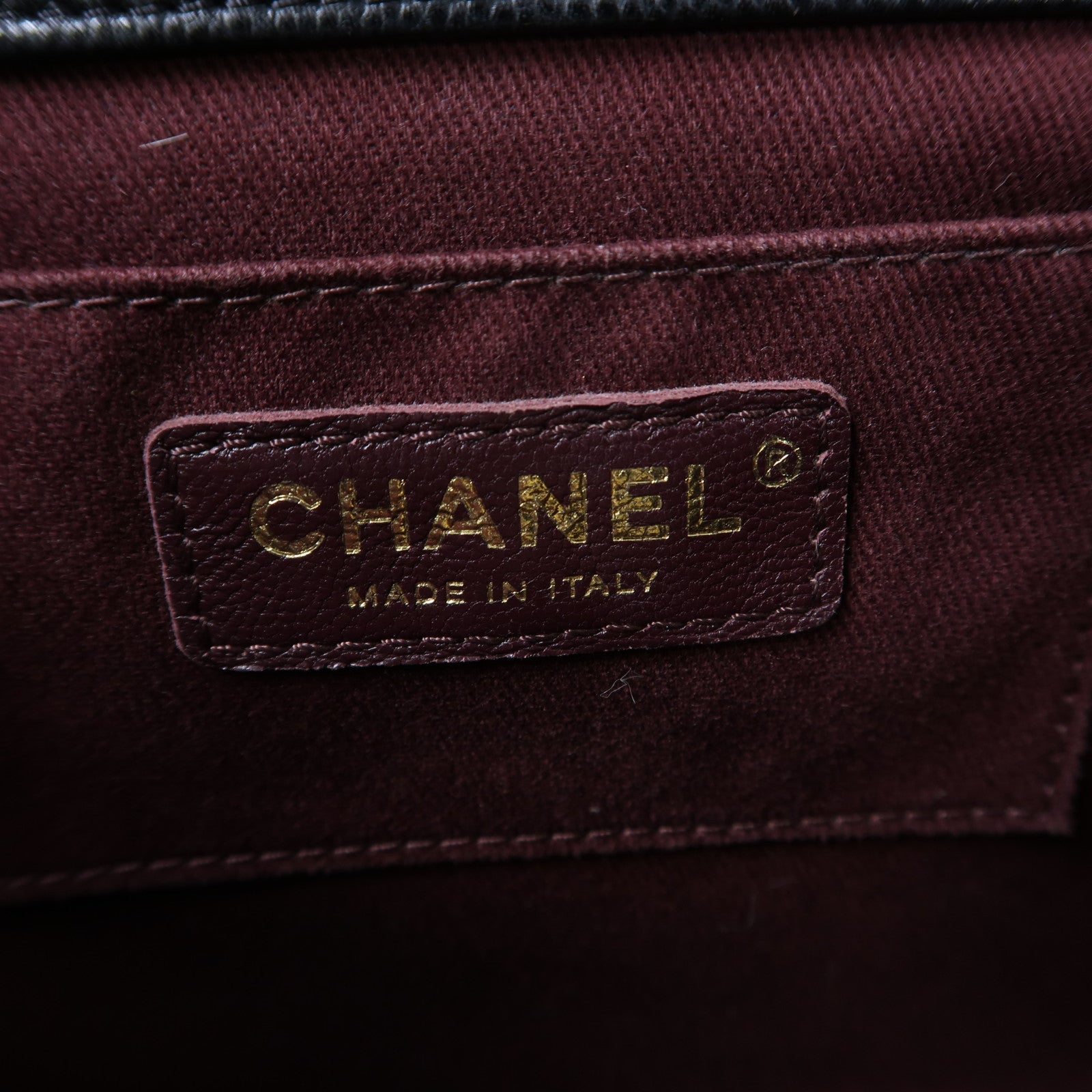 CHANEL Caviar皮革Chain Shoulder Bag金扣鏈帶肩背袋黑色