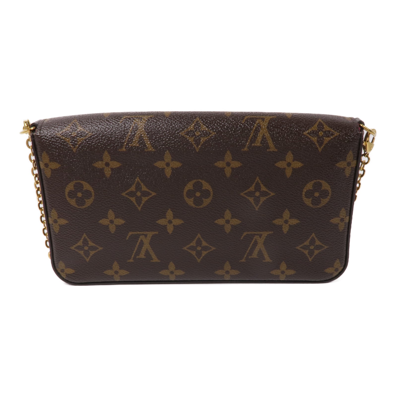 LOUIS VUITTON Monogram Pochette Felicie金扣鏈帶肩背袋
