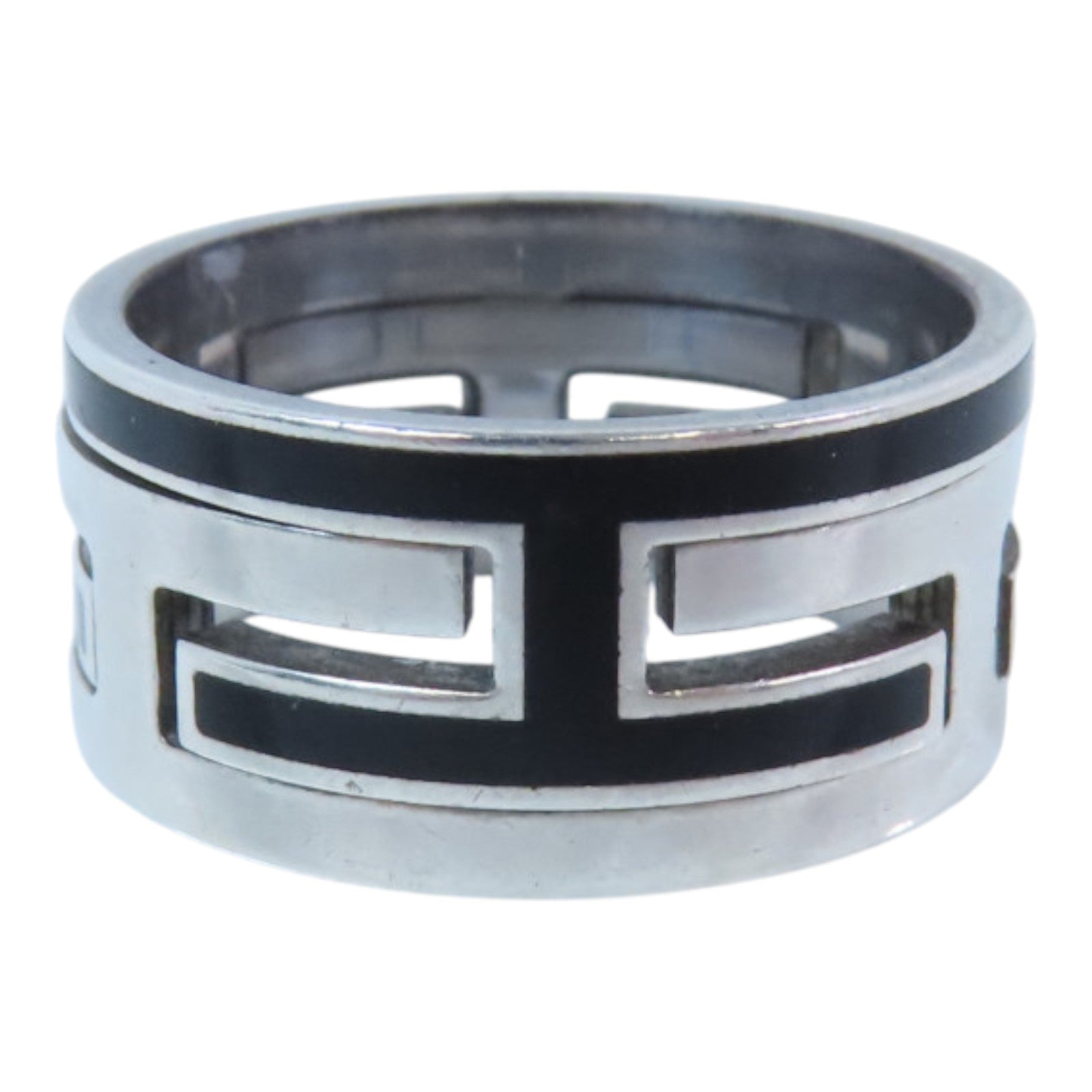 HERMES 925純銀Move Ash H Logo Sterling Ring戒指#55/US#7