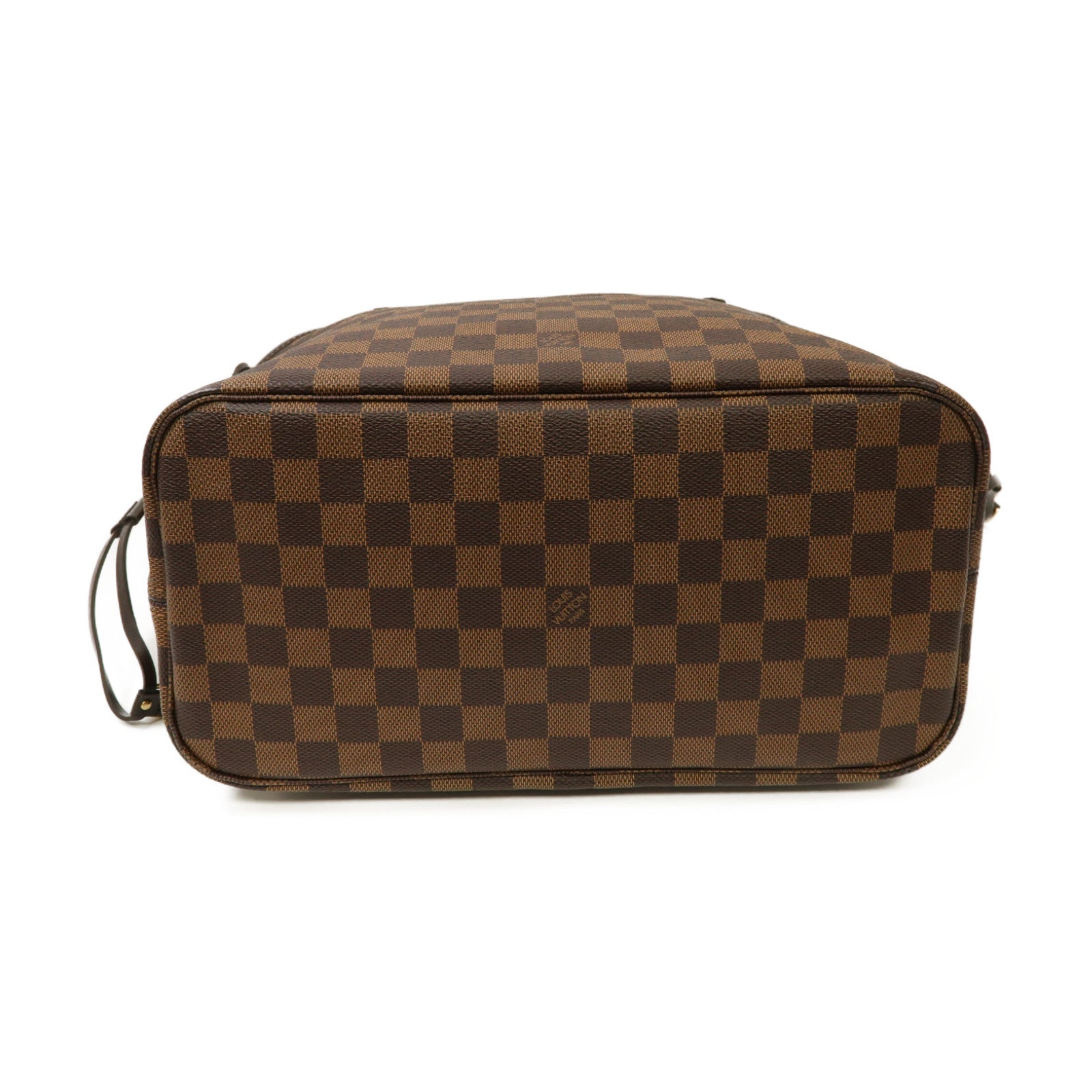 LOUIS VUITTON Damier Neverfull MM金扣肩背袋啡色