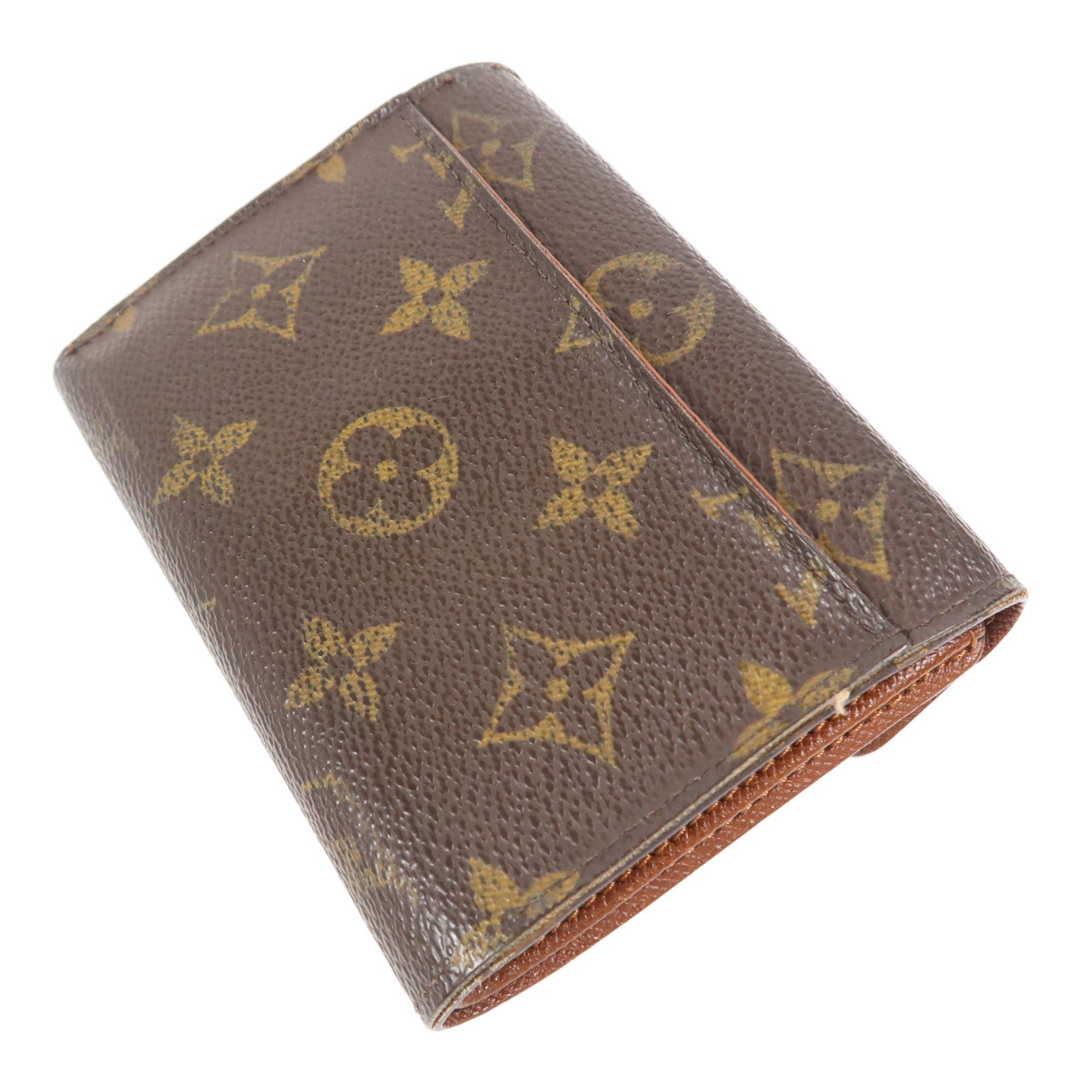 LOUIS VUITTON LV GHW Tri-fold Long Wallet Monogram M60003 Brown