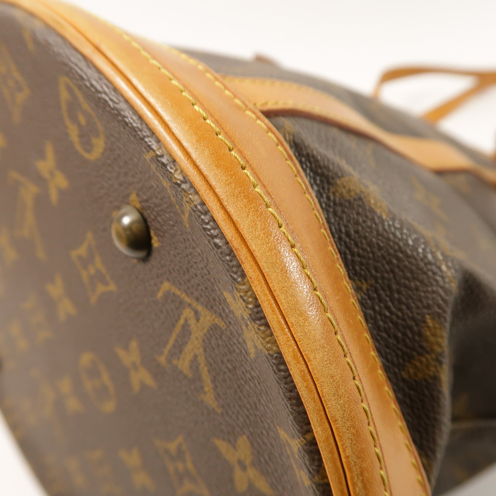 LOUIS VUITTON 【激減優惠】Monogram Bucket GM金扣手挽袋棕色
