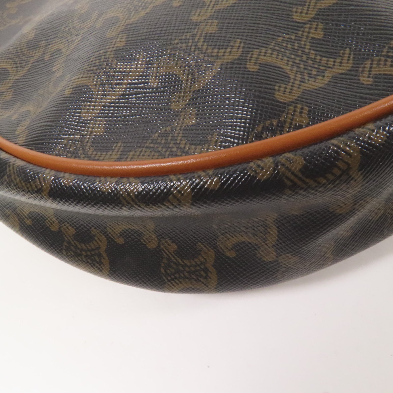 CELINE 塗層帆布Heloise Hobo金扣肩背袋