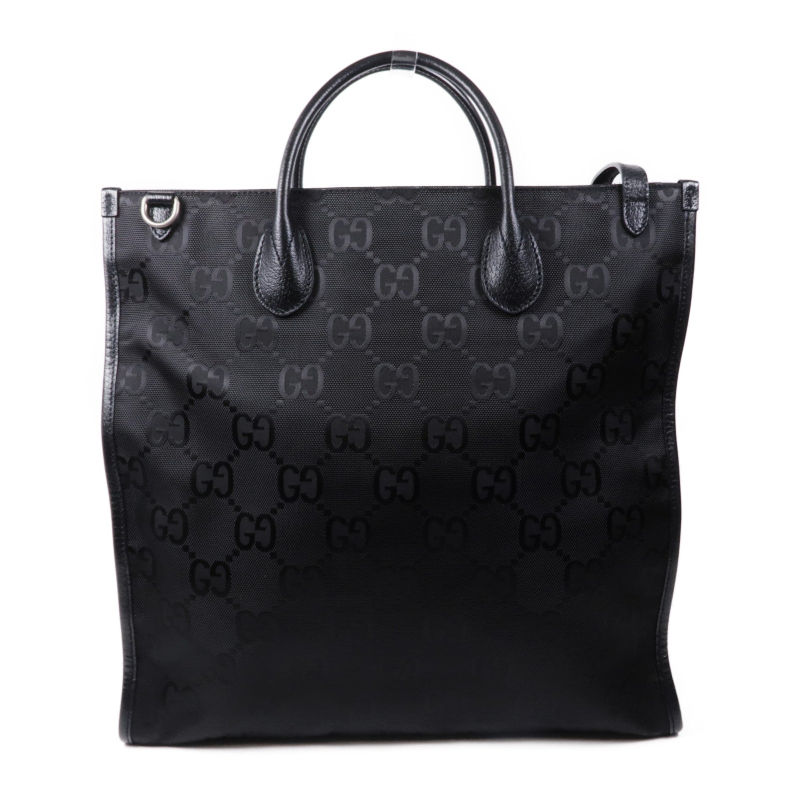 GUCCI 尼龍Off The Grid GG 2 Way Shoulder銀扣手挽肩背兩用袋