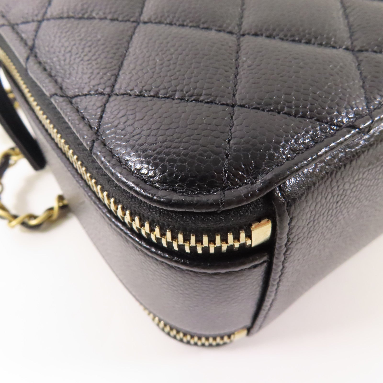 CHANEL 牛皮皮革2 Way Shoulder金扣手挽肩背兩用袋