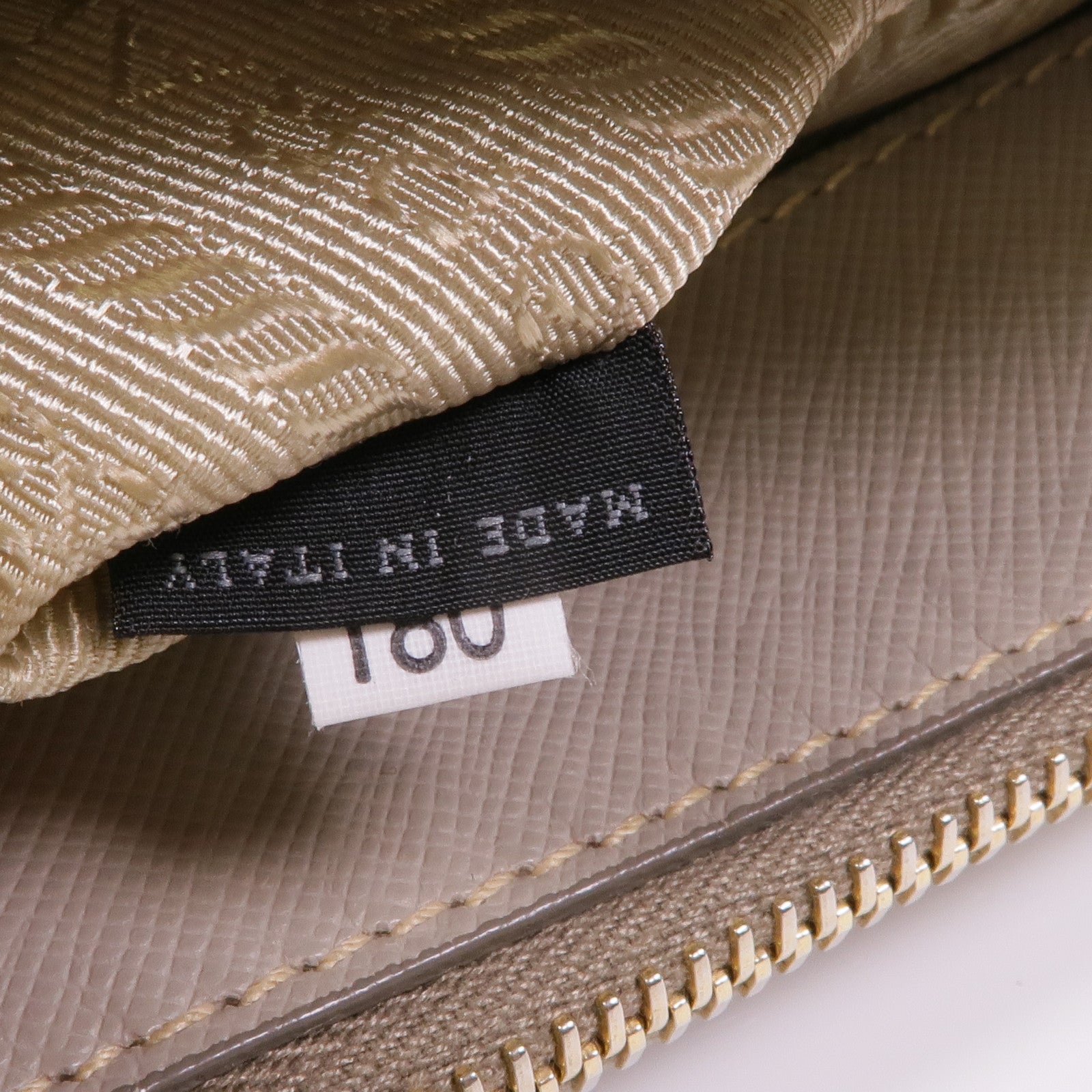 PRADA GHW Handbag BN1786 Saffiano Leather Beige