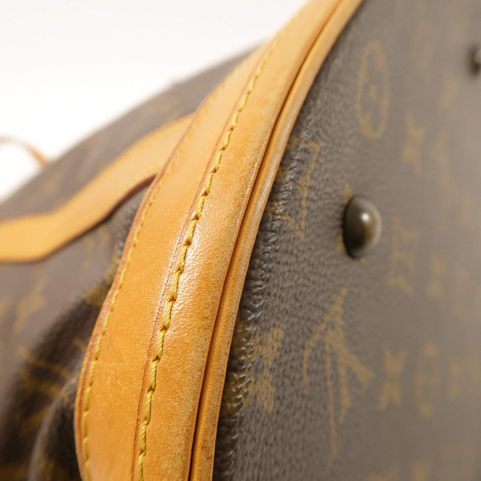 LOUIS VUITTON 【激減優惠】Monogram Bucket GM金扣手挽袋棕色