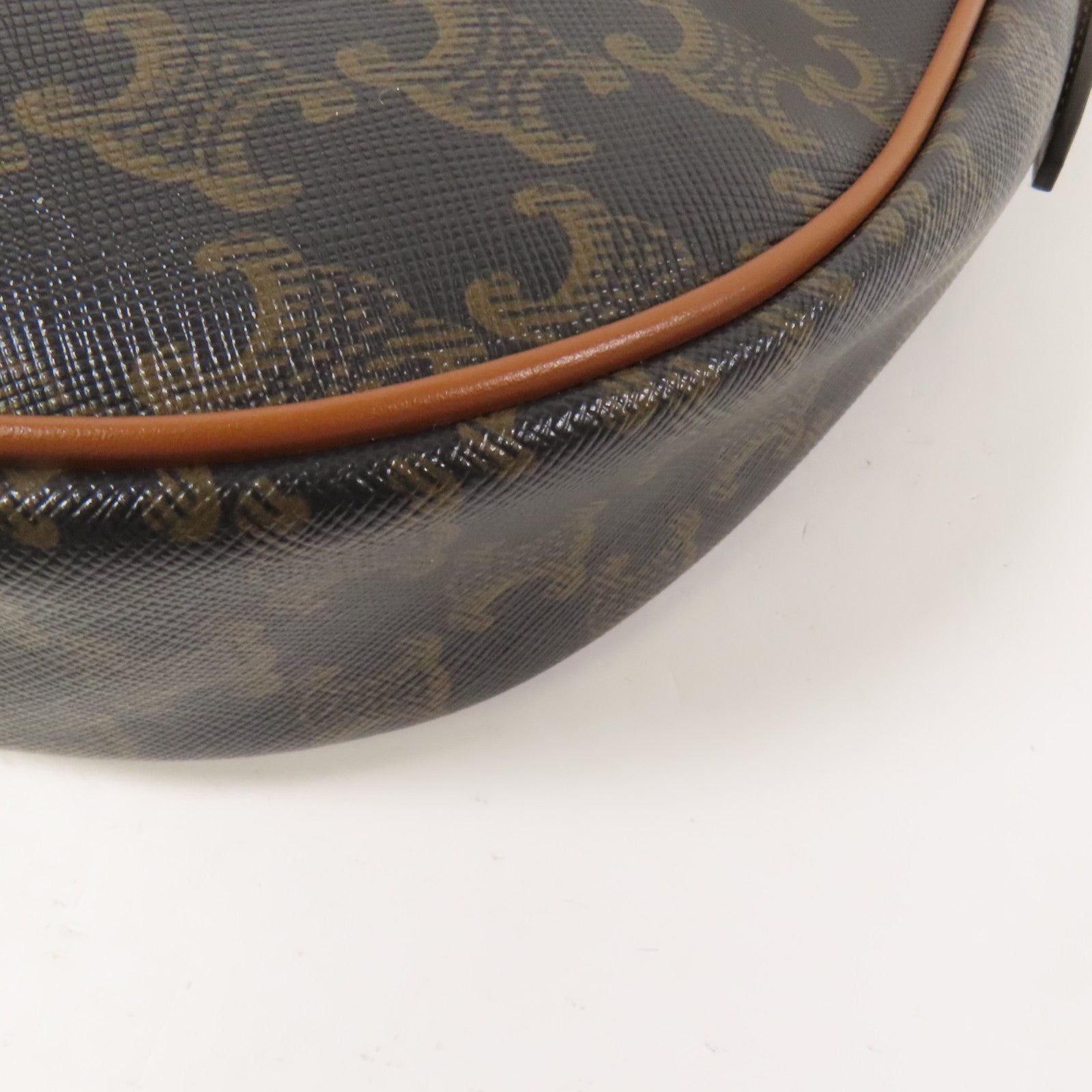 CELINE 塗層帆布Heloise Hobo金扣肩背袋