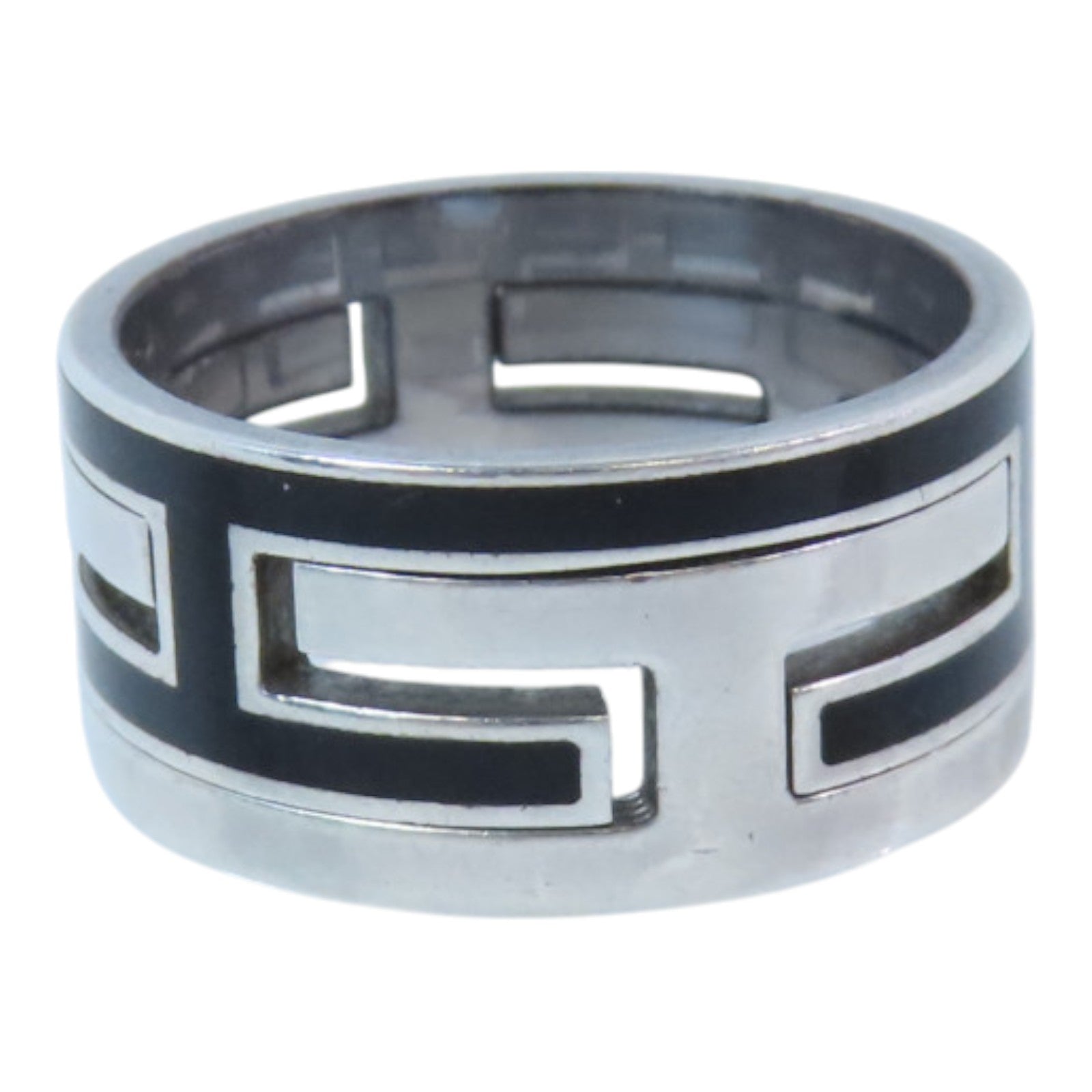 HERMES 925純銀Move Ash H Logo Sterling Ring戒指#55/US#7