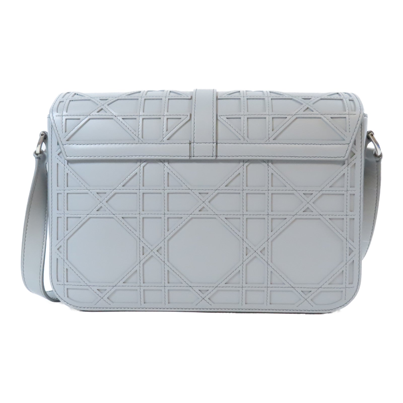 Dior 【激減優惠】牛皮皮革Shoulder Bag銀扣肩背袋灰色