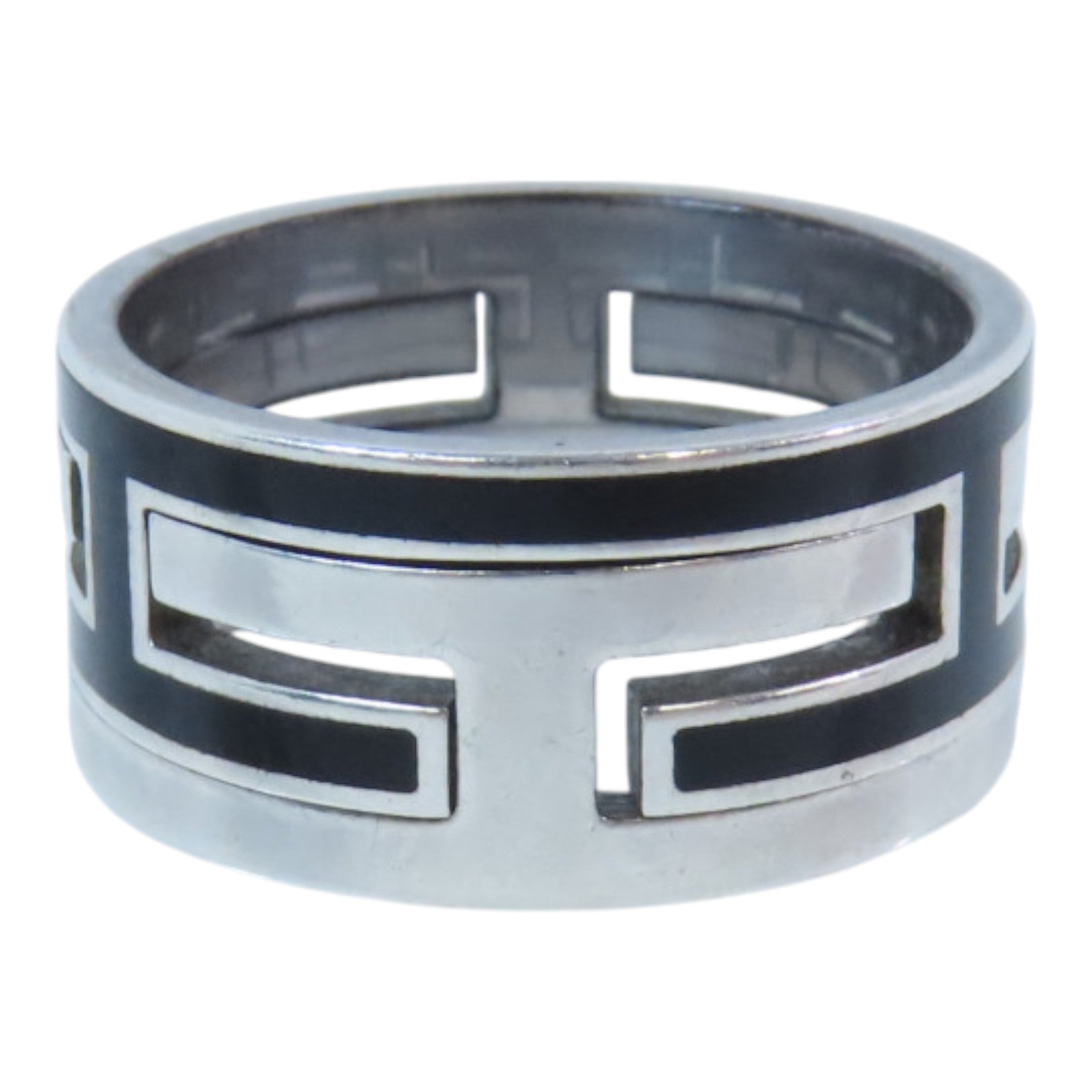 HERMES 925純銀Move Ash H Logo Sterling Ring戒指#55/US#7