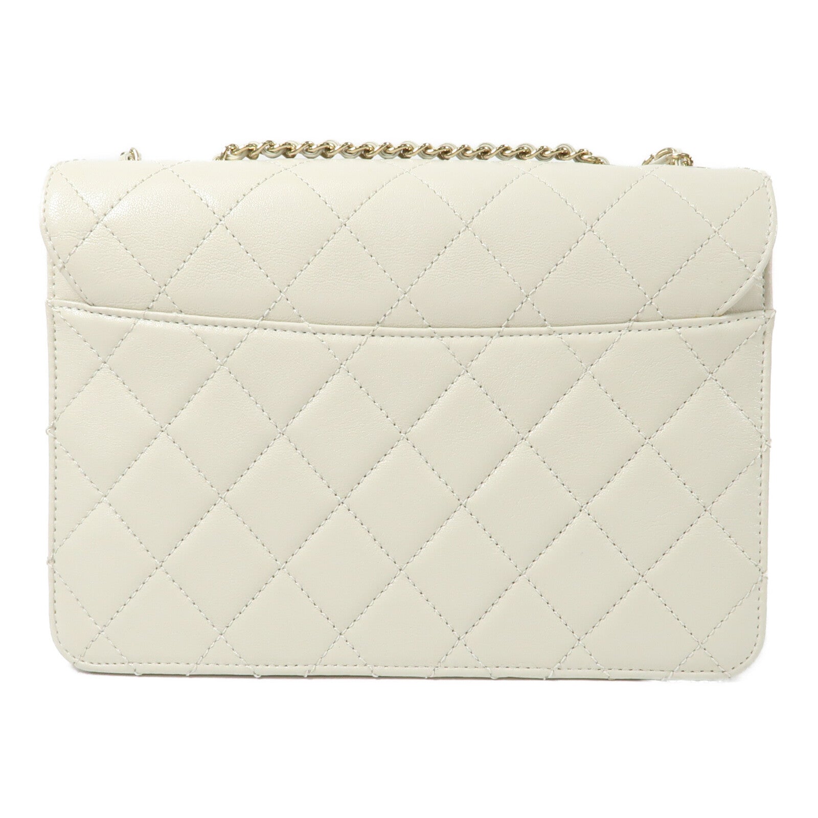 CHANEL 牛皮皮革Beauty Lock Flap Bag鏈帶肩背袋